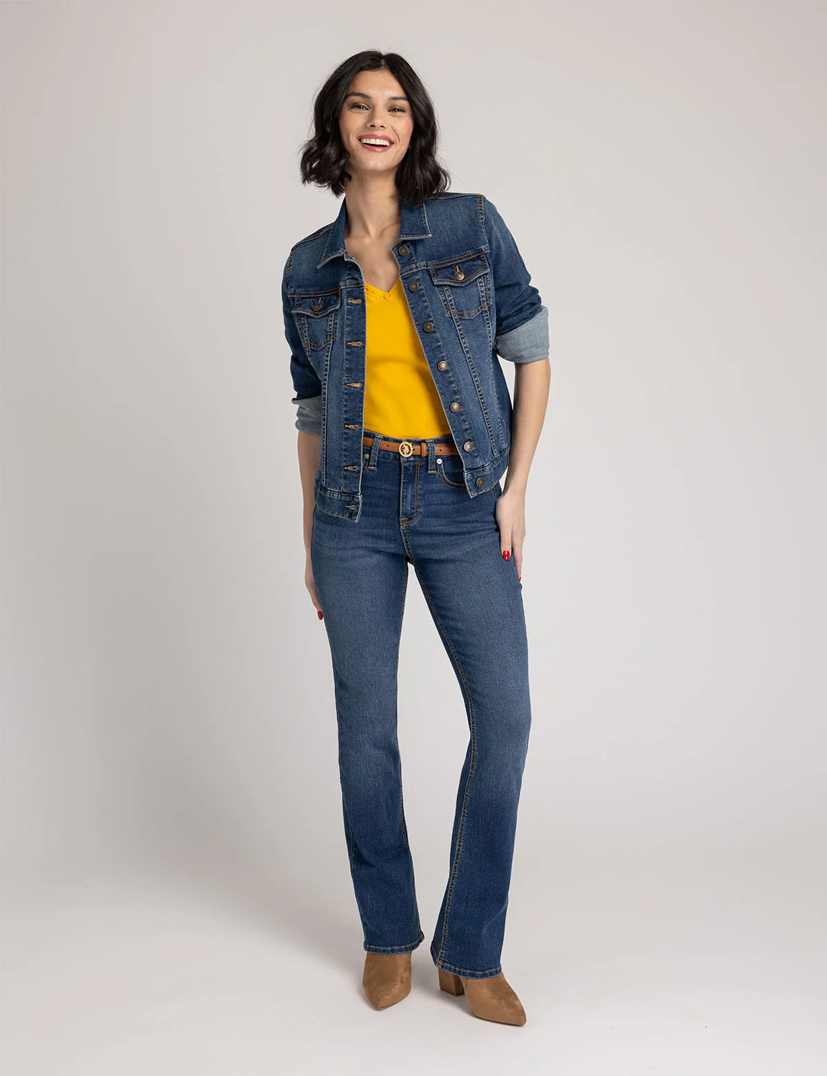 HIGH RISE SCULPTING BOOT CUT JEANS - Image 6