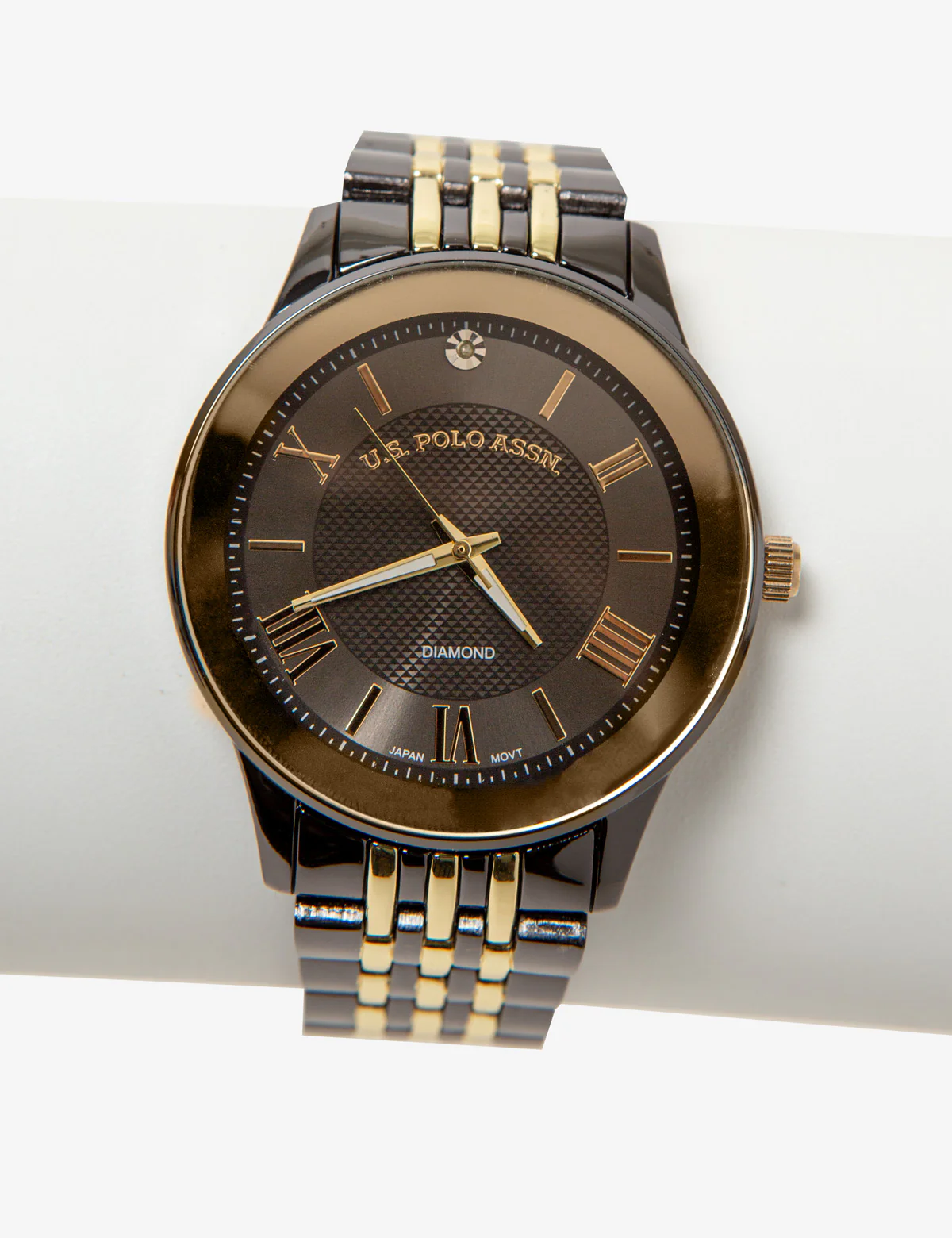 HIS AND HERS BLACK AND GOLD DIAMOND WATCH SET - Image 2