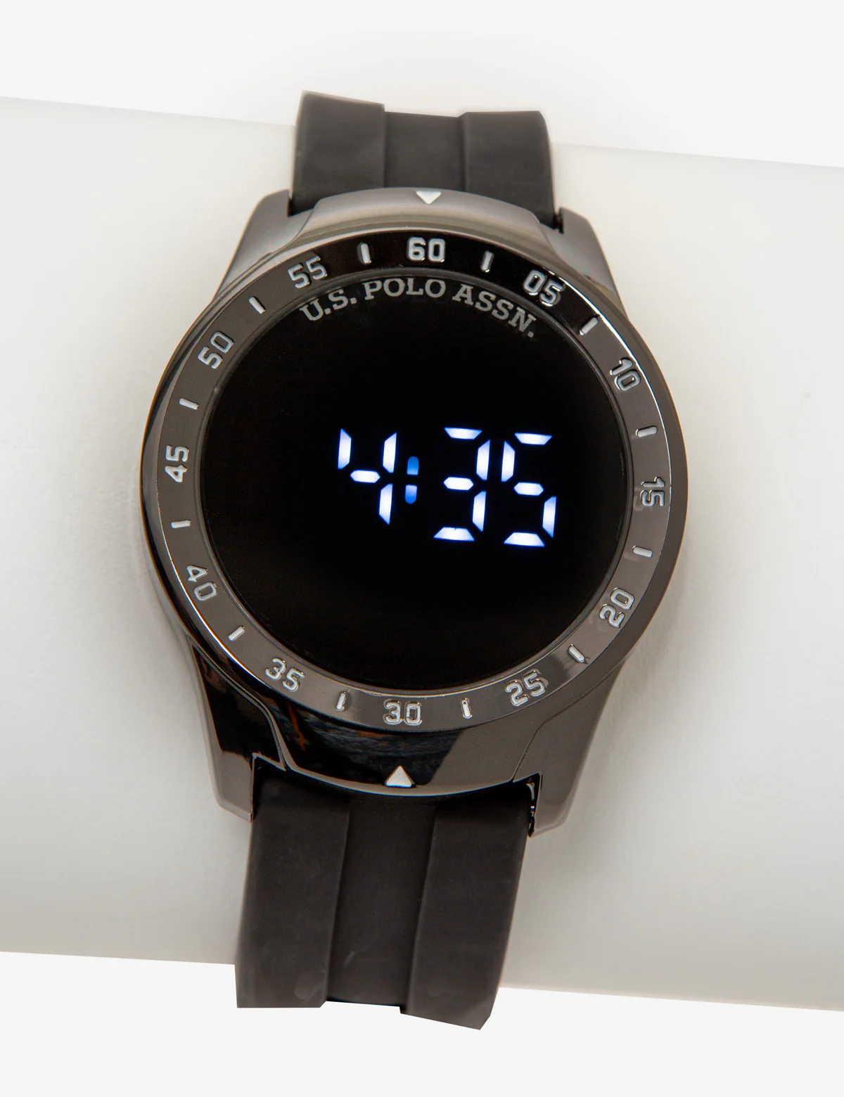 HIS AND HERS BLACK RUBBER LED WATCH SET - Image 2
