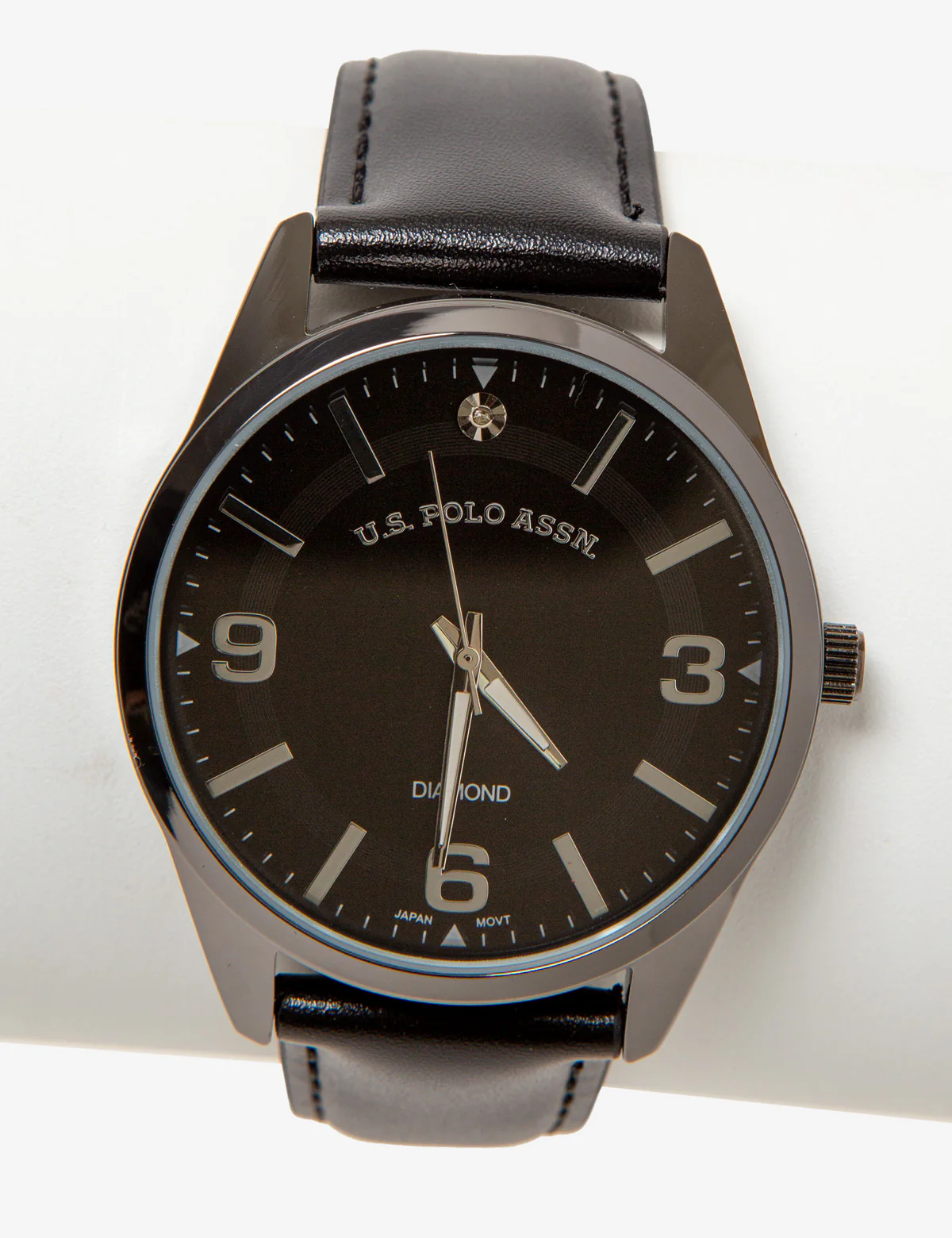 HIS AND HERS BLACK STRAP DIAMOND WATCH SET - Image 2