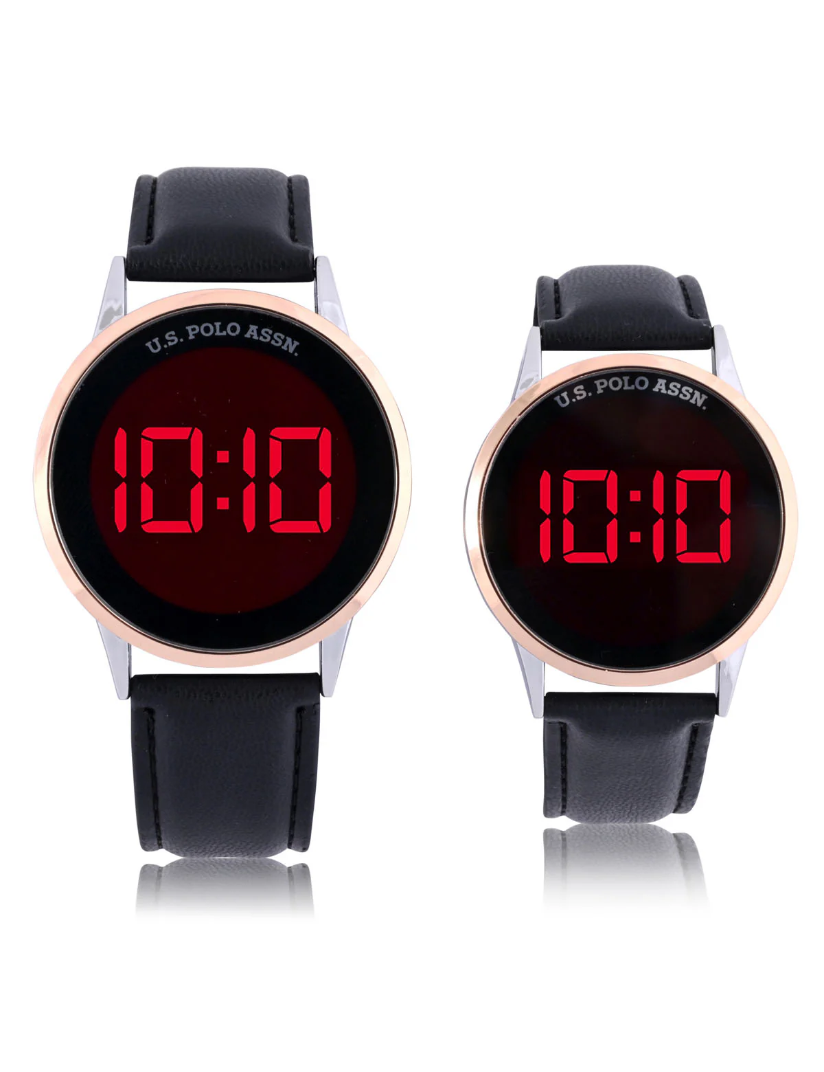 HIS AND HERS BLACK W ROSE ACCT LED WATCH SET - Image 4