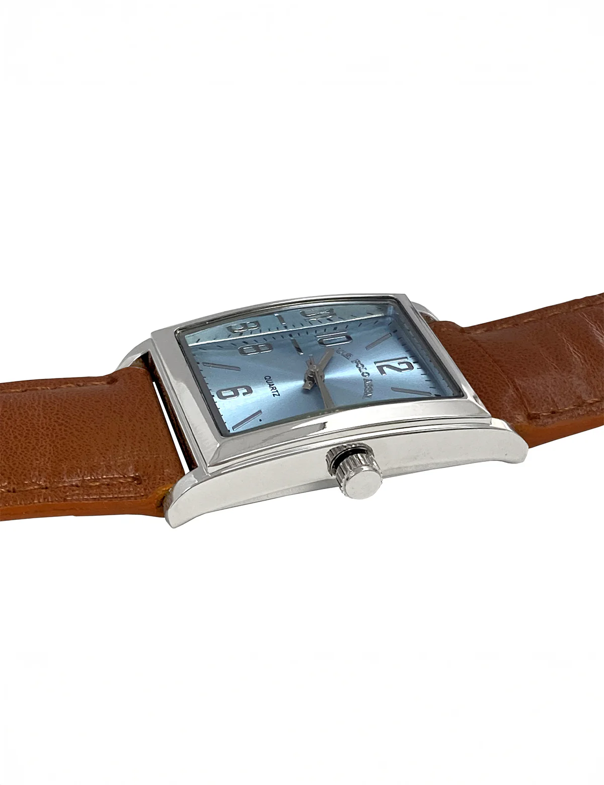 HIS AND HERS BROWN STRAP SQUARE FACE WATCH SET - Image 4