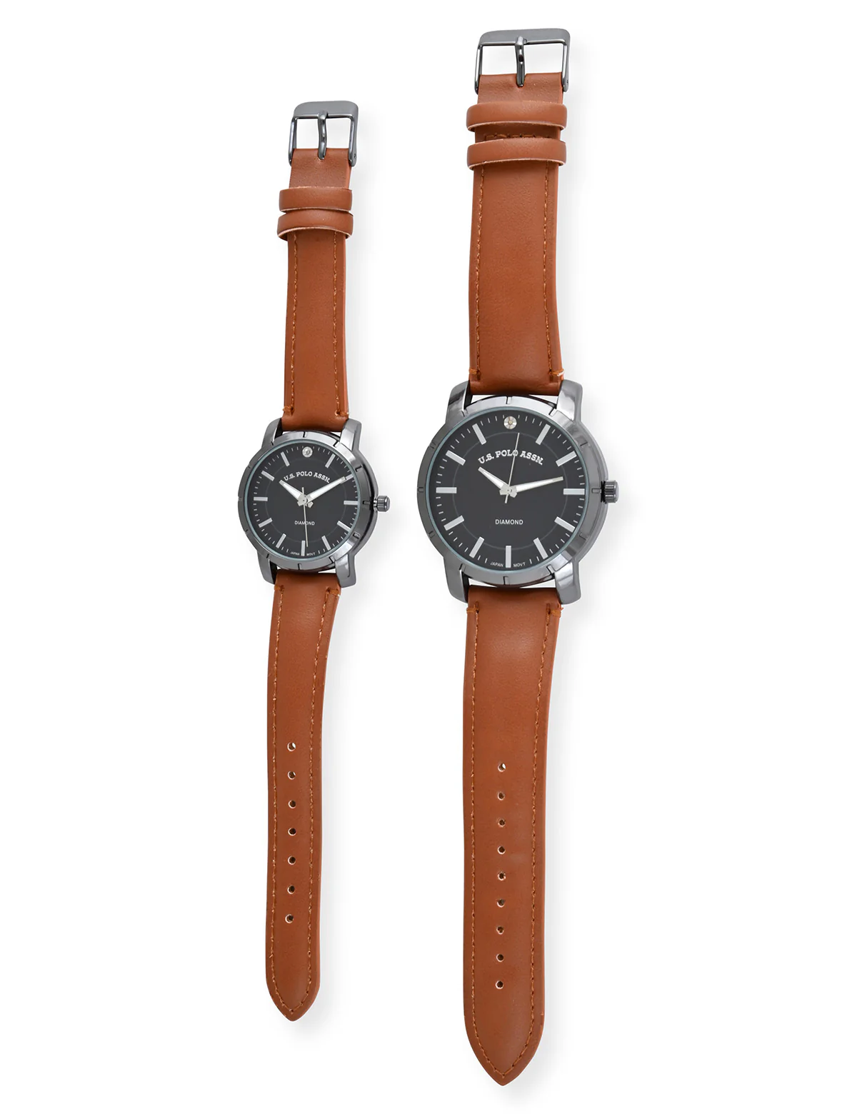 HIS AND HERS BROWN STRAP WATCH SET - Image 4