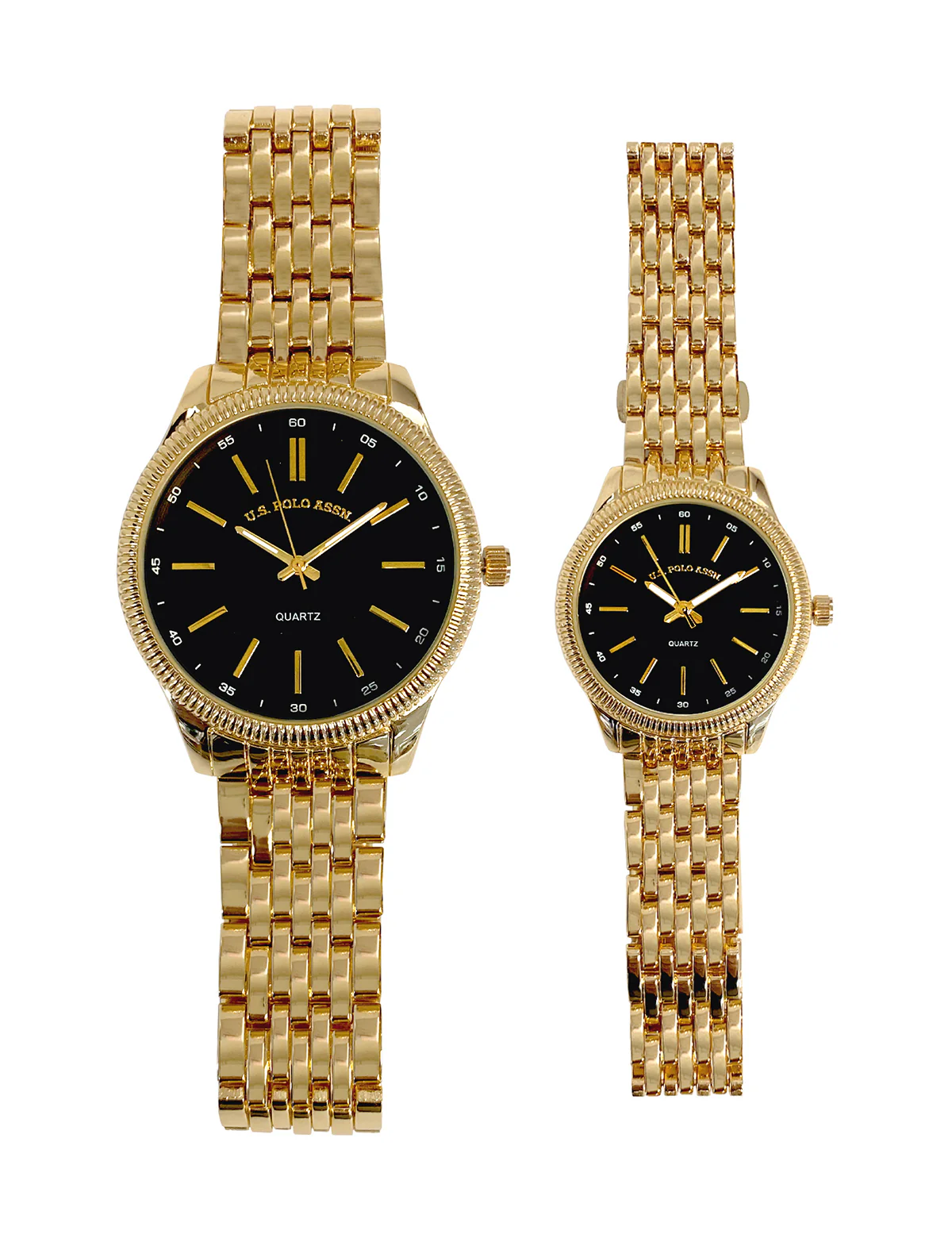 HIS AND HERS GOLD LINK WATCH SET - Image 5