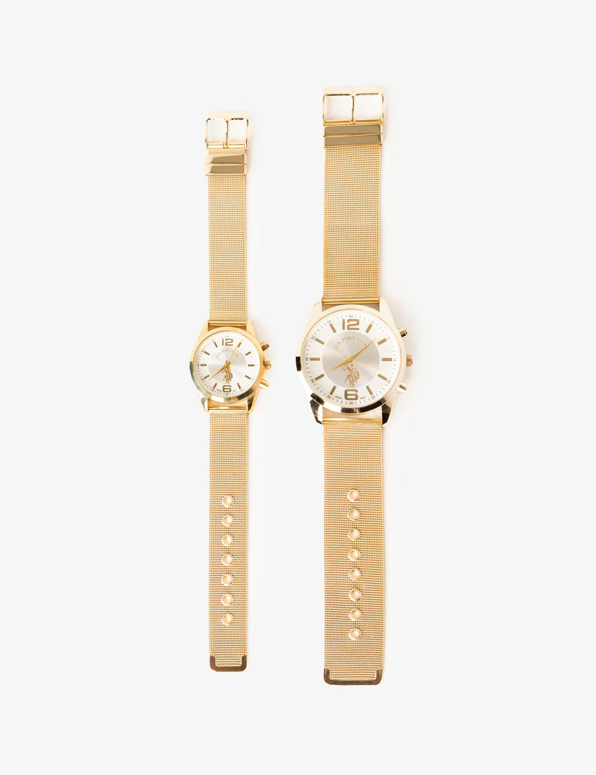 HIS AND HERS GOLD MESH STRAP WATCH SET - Image 3
