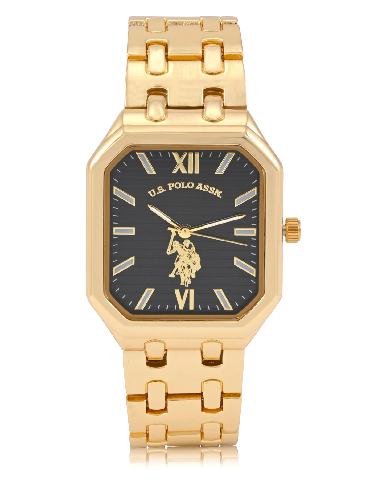 HIS AND HERS GOLD SQUARE LINK WATCH SET - Image 3