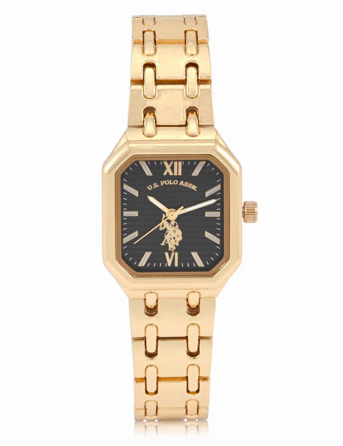 HIS AND HERS GOLD SQUARE LINK WATCH SET - Image 4