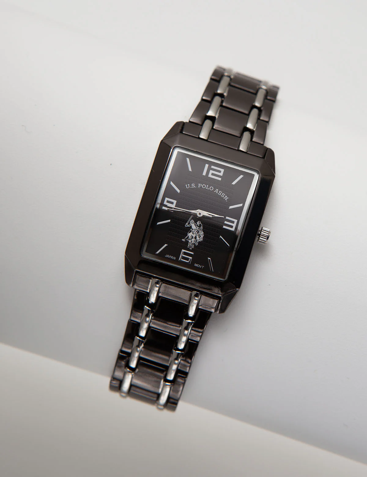HIS AND HERS GUN METAL RECTANGULAR WATCH SET - Image 3
