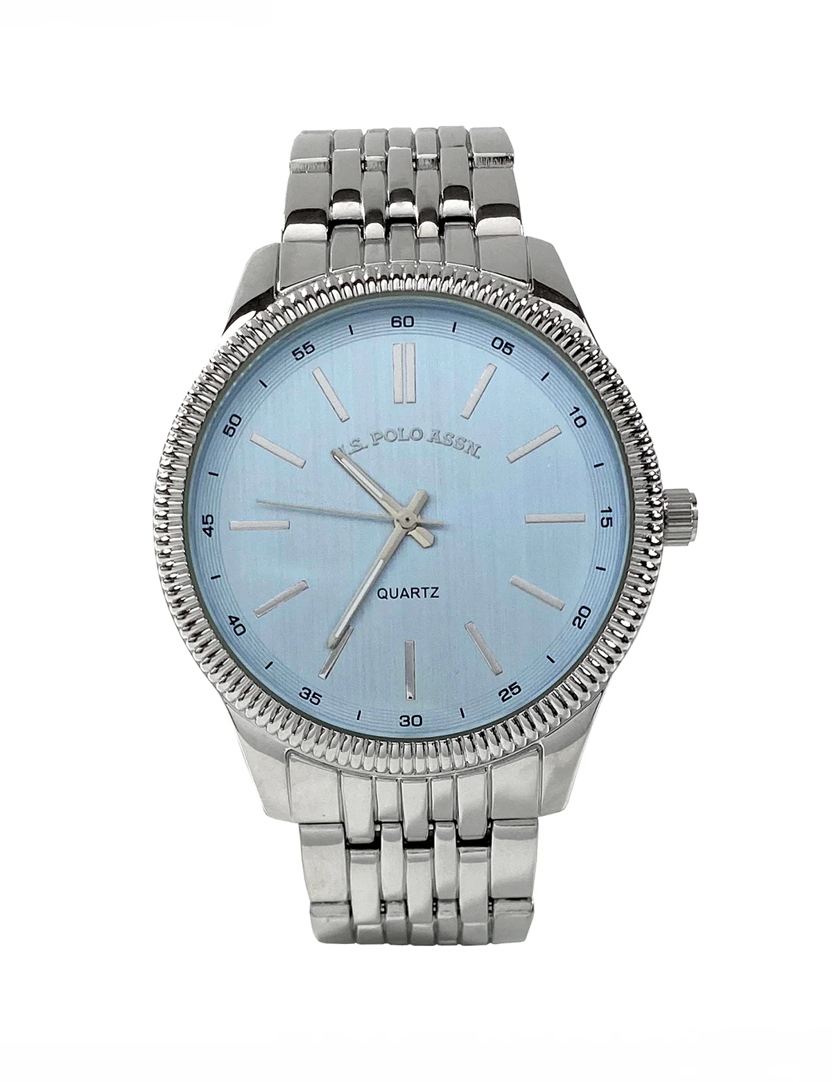 HIS AND HERS SILVER LINK WATCH SET - Image 2