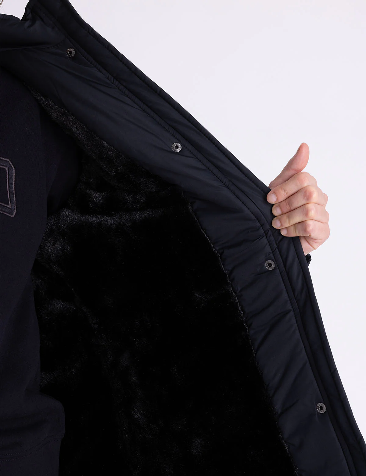 HOODED ANORAK JACKET WITH FAUX FUR - Image 2