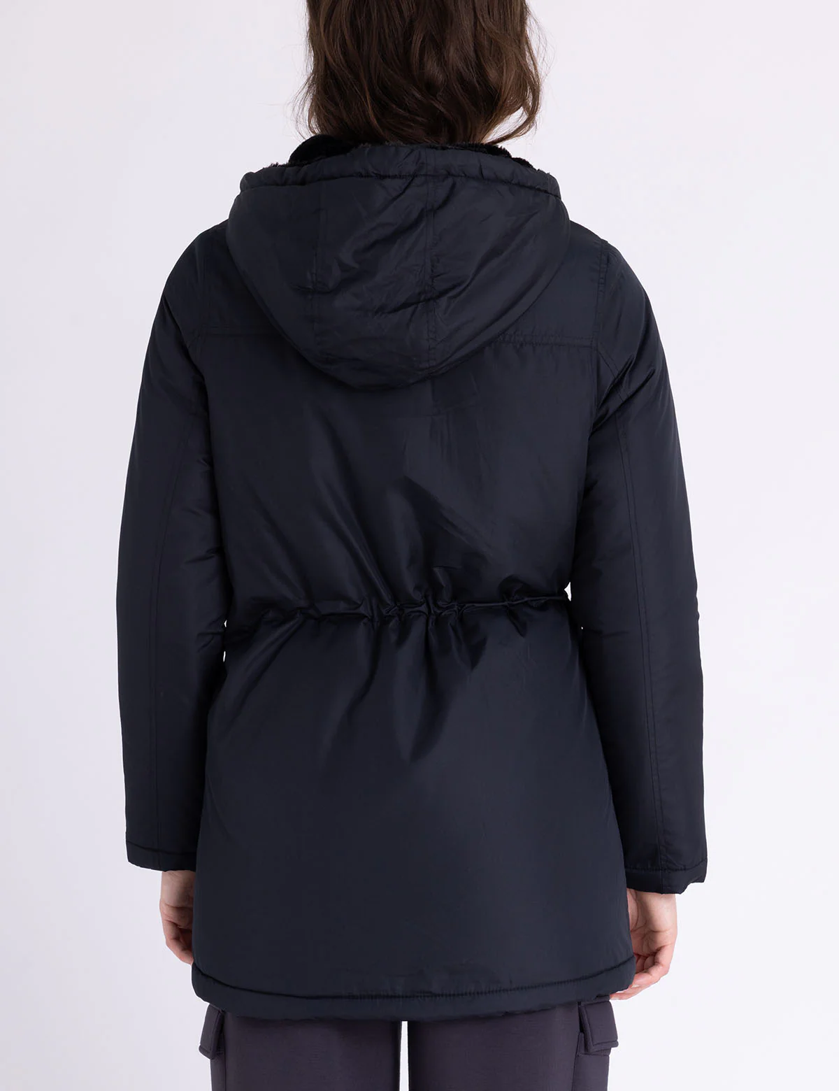 HOODED ANORAK JACKET WITH FAUX FUR - Image 7