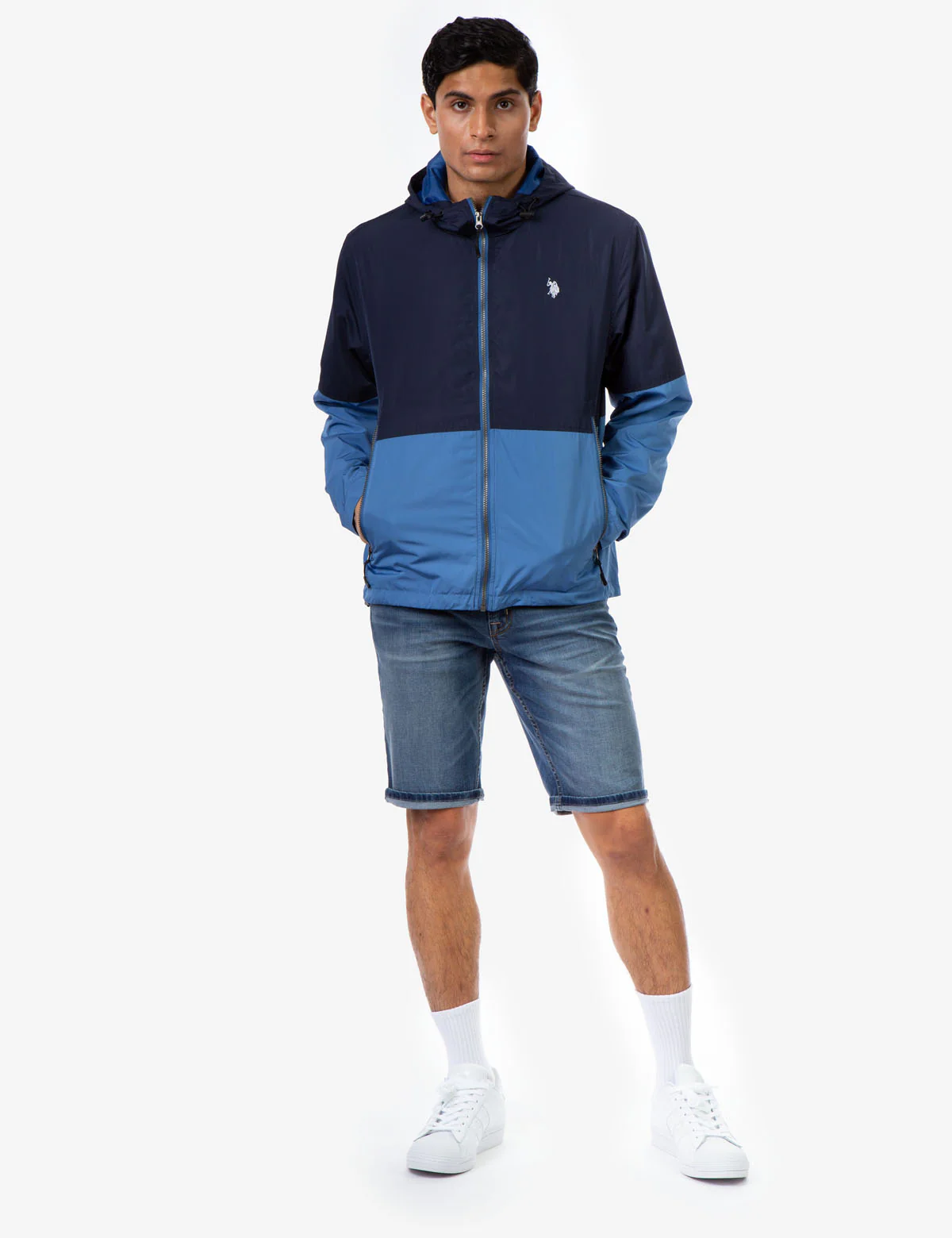 HOODED COLORBLOCK WINDBREAKER - Image 18
