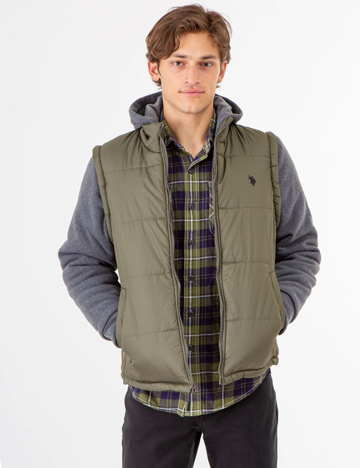HOODED FLEECE JACKET WITH ZIP SLEEVES