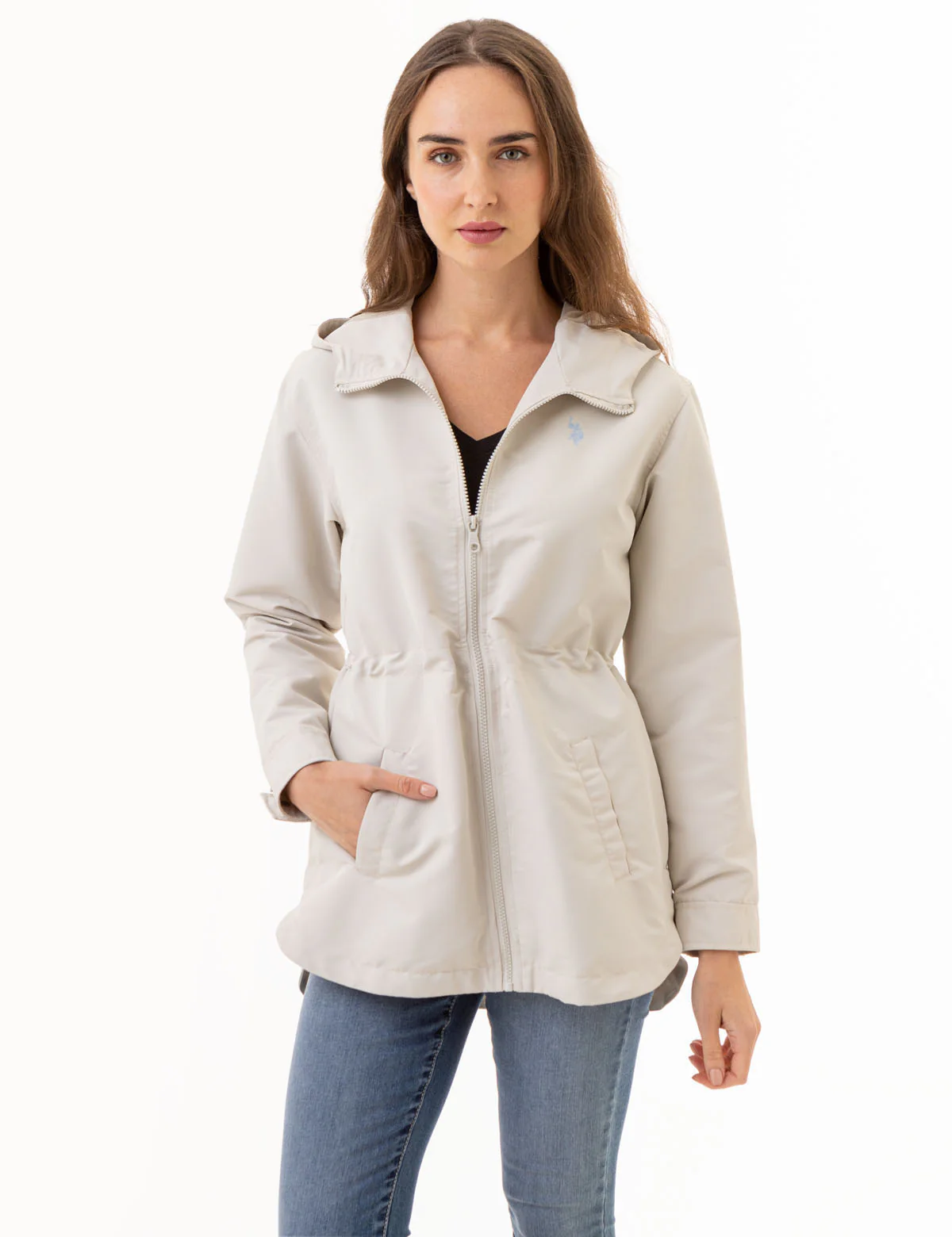 HOODED LONG SPLIT HEM RAINCOAT - Image 4