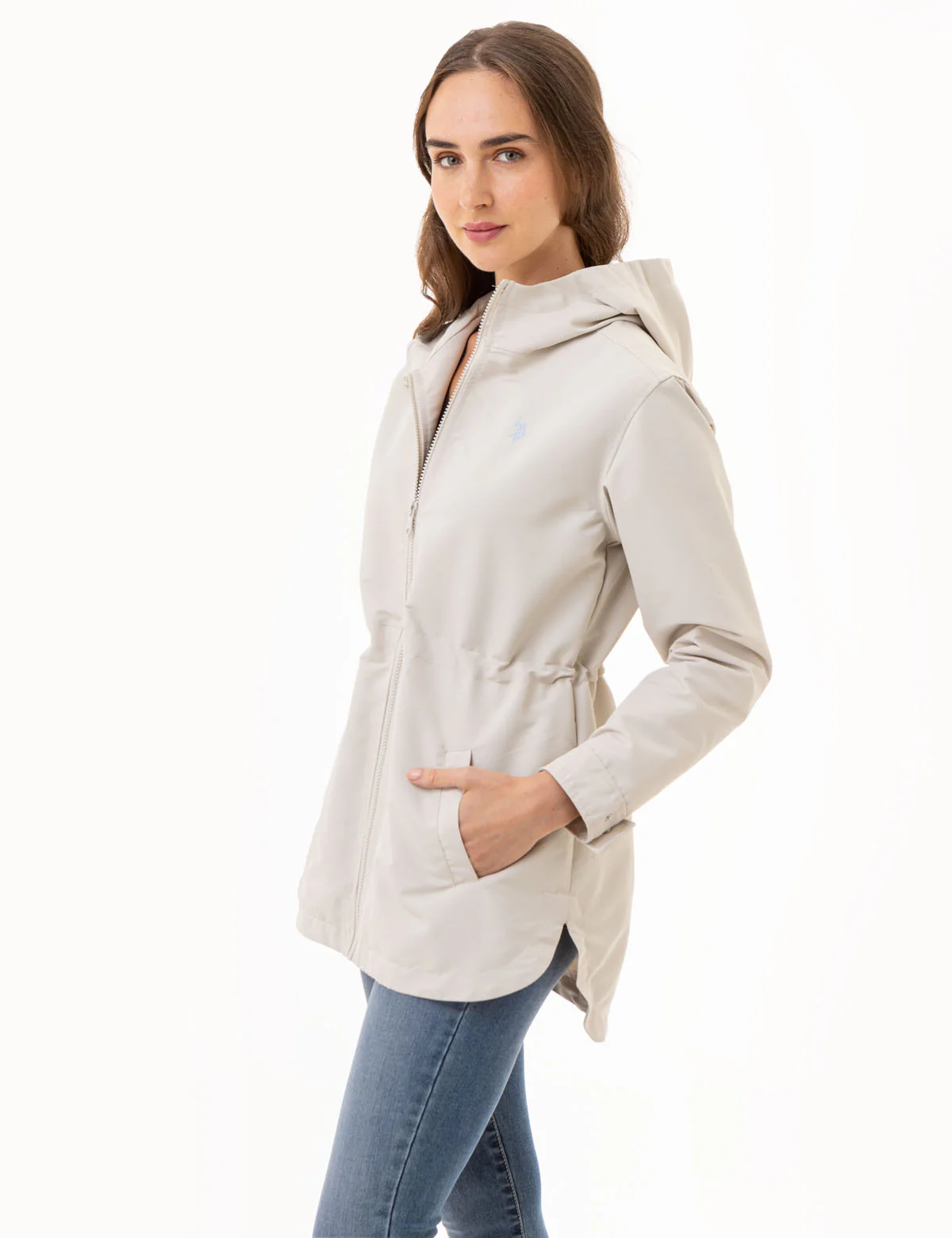 HOODED LONG SPLIT HEM RAINCOAT - Image 8