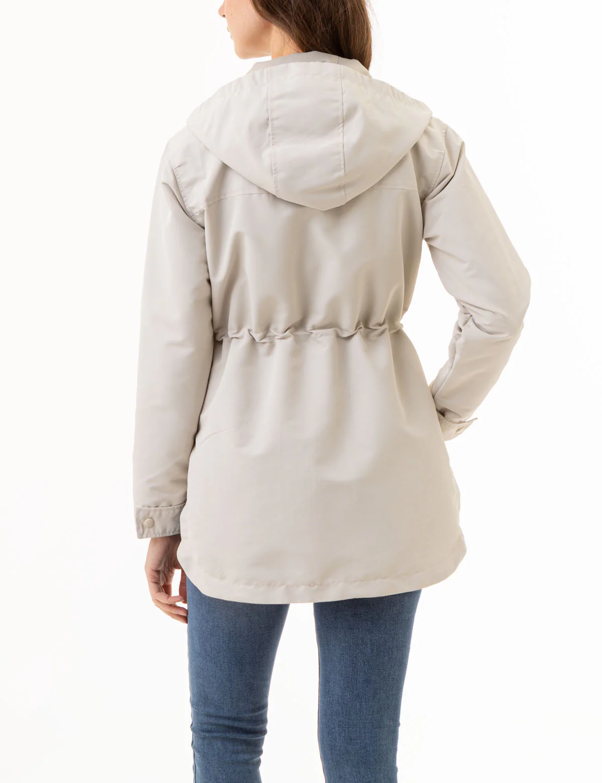 HOODED LONG SPLIT HEM RAINCOAT - Image 9
