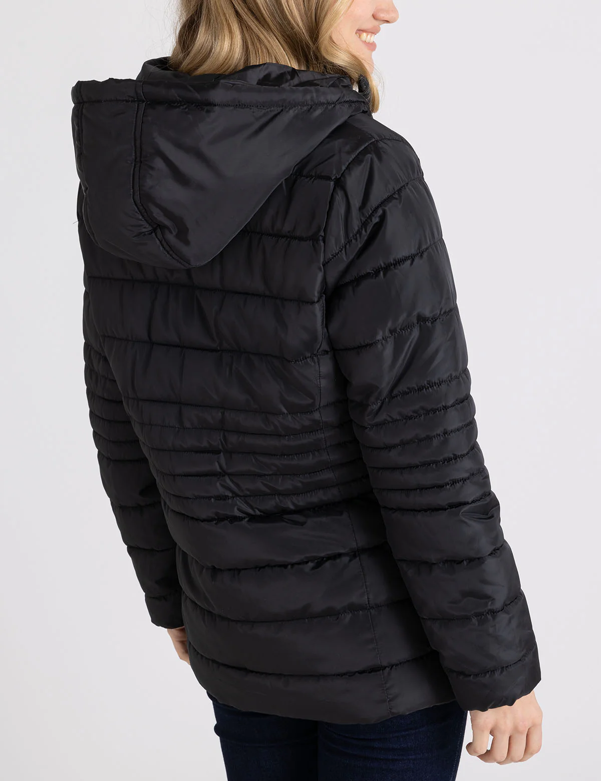 HOODED PUFFER COAT WITH SLASH POCKETS - Image 3