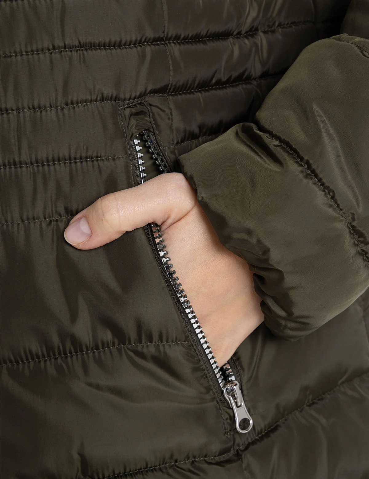 HOODED PUFFER COAT WITH SLASH POCKETS - Image 7