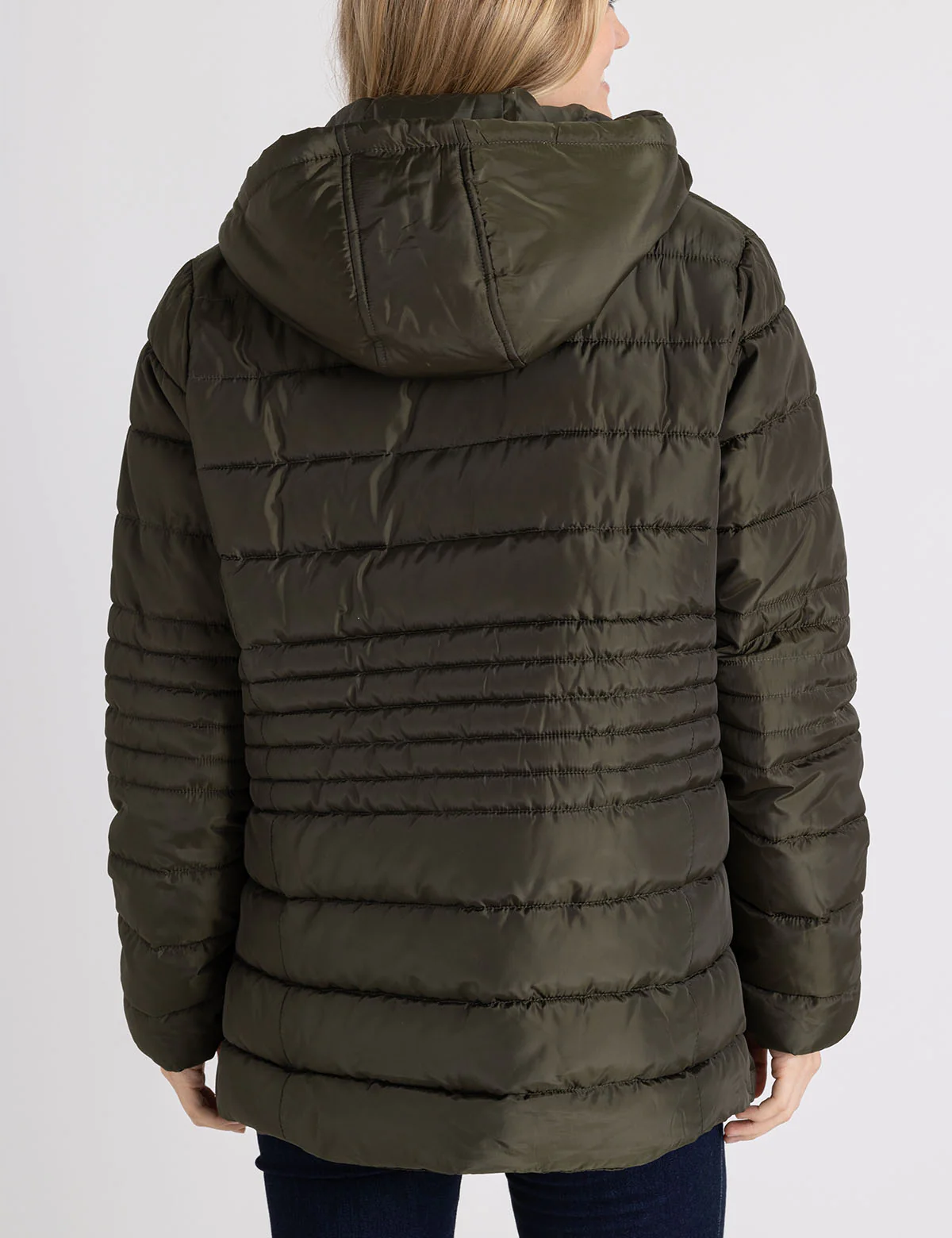 HOODED PUFFER COAT WITH SLASH POCKETS - Image 9