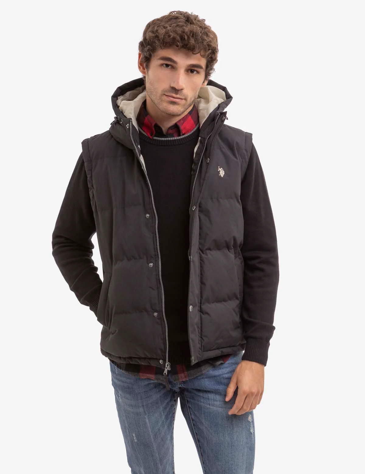 HOODED PUFFER VEST - Image 6