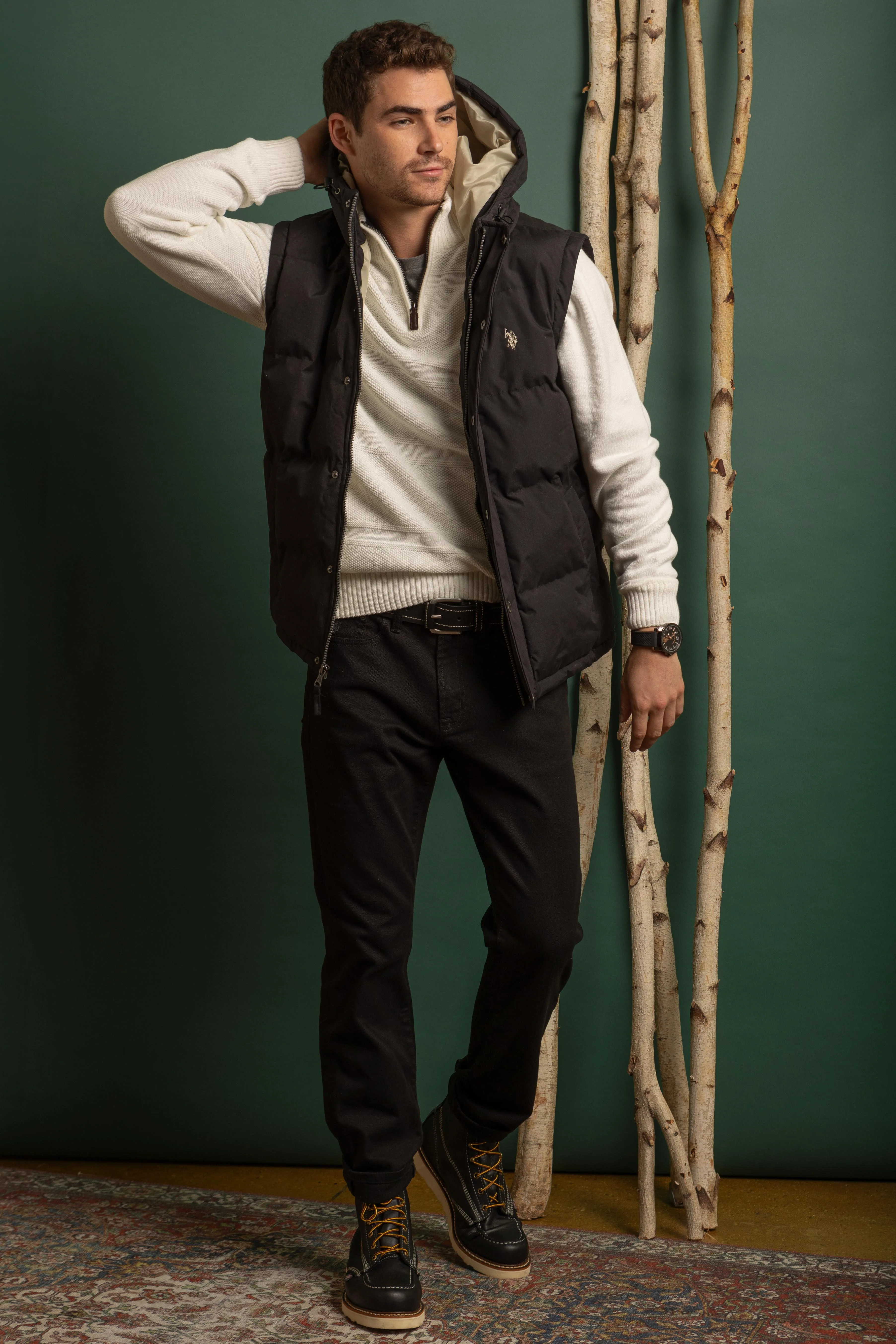 HOODED PUFFER VEST - Image 7
