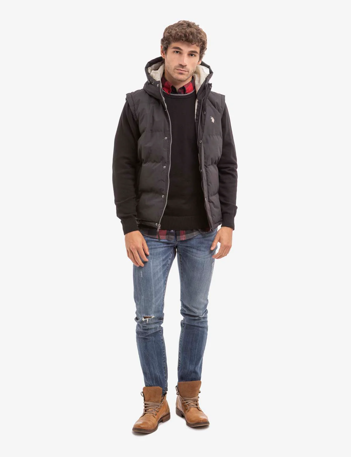 HOODED PUFFER VEST - Image 8