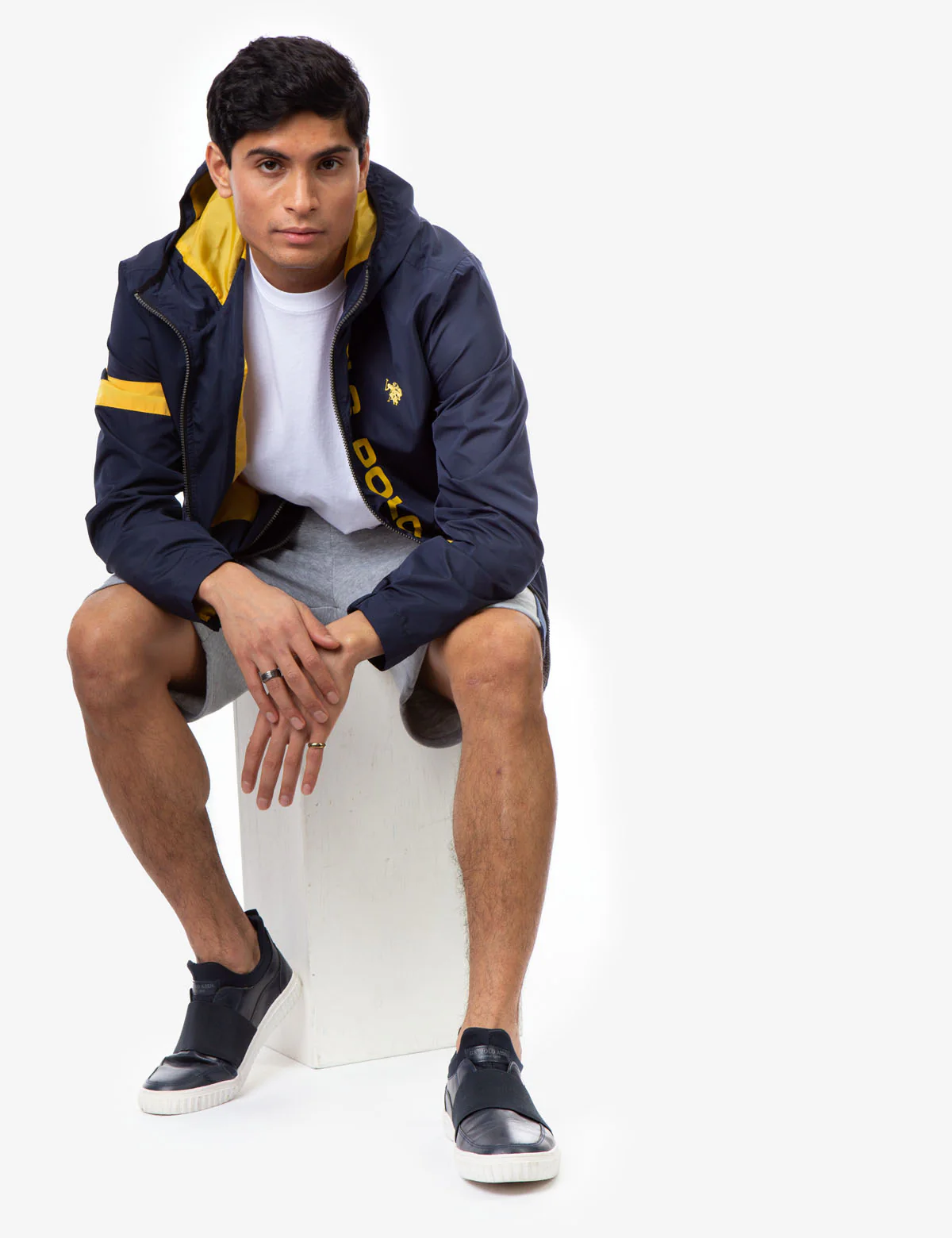 HOODED STRIPE WINDBREAKER - Image 13