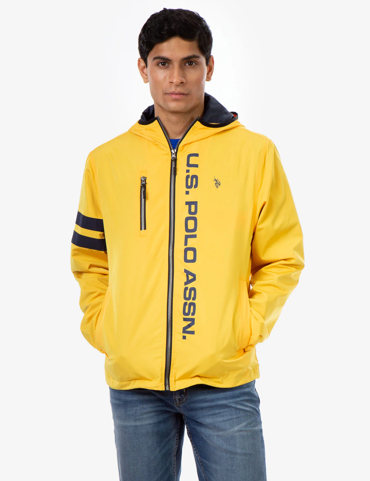 HOODED STRIPE WINDBREAKER - Image 7