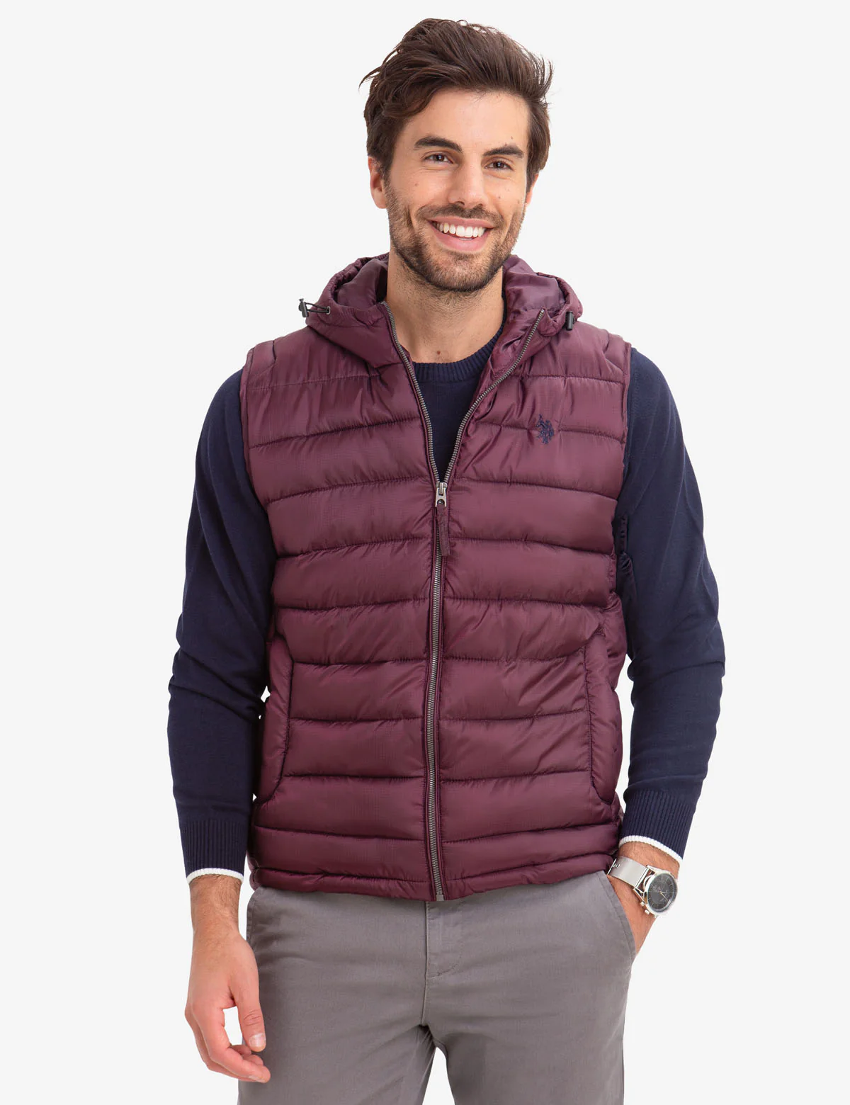 HOODED PUFFER VEST - Image 9