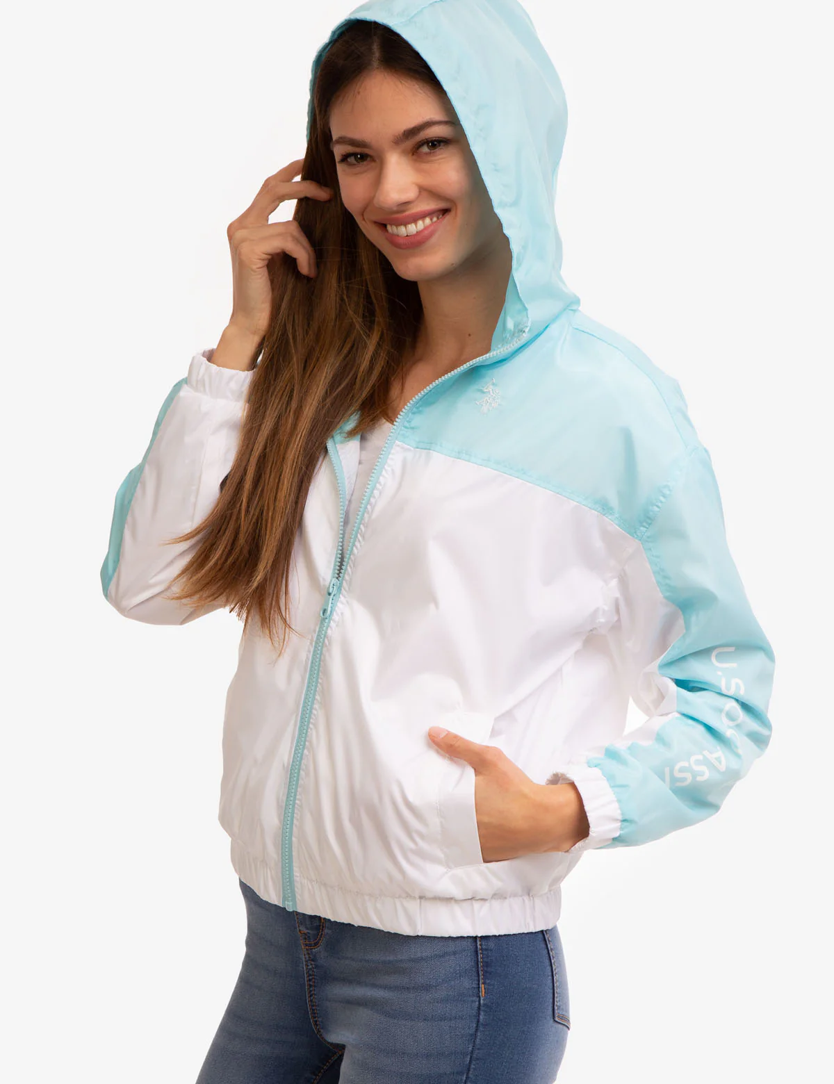 HOODED ZIP FRONT LOGO WINDBREAKER - Image 9
