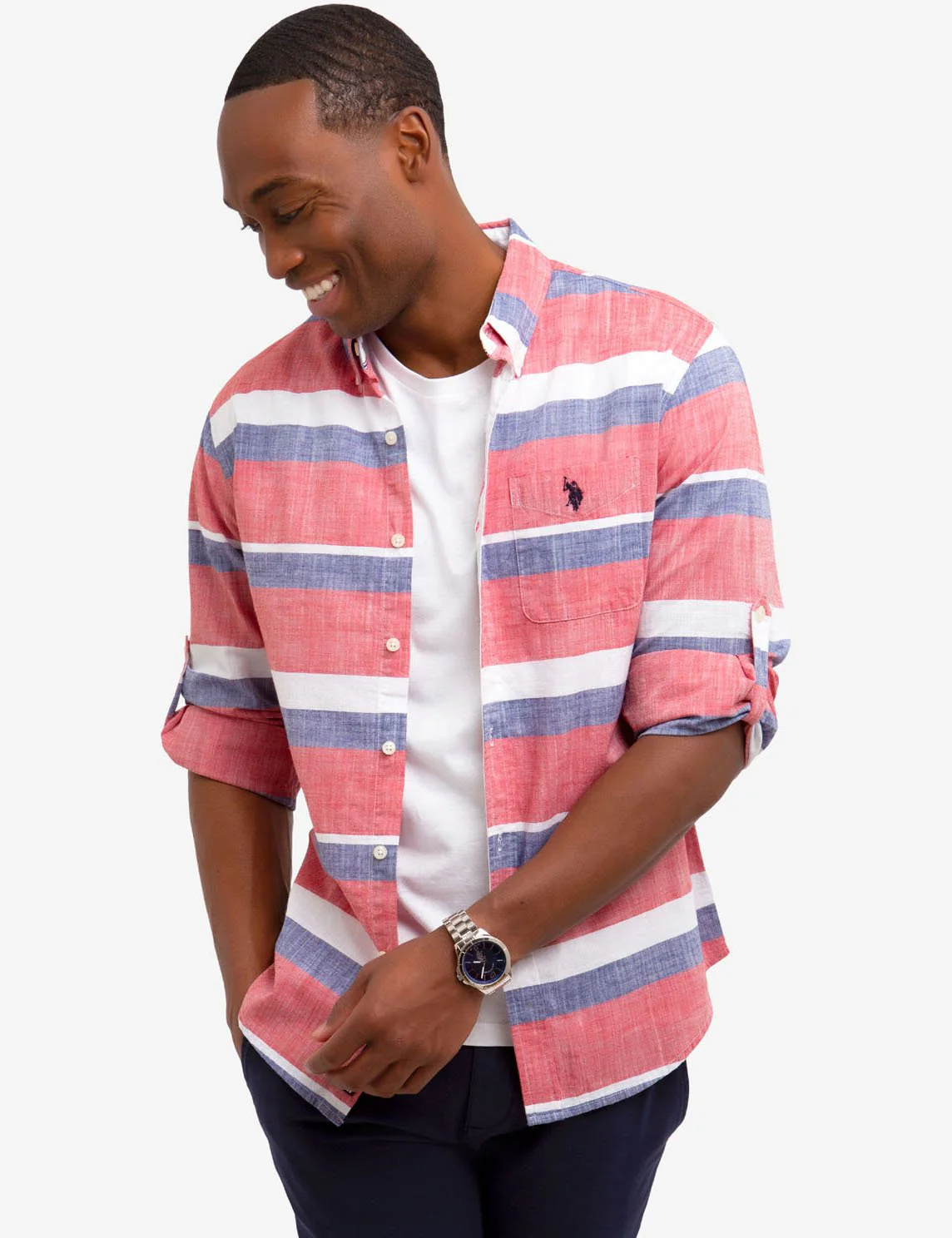 HORIZONTAL STRIPED SLIM FIT SHIRT