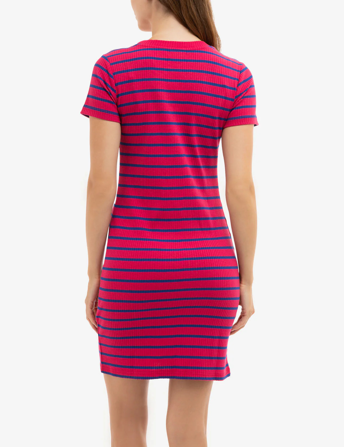 HORIZONTAL STRIPE SHORT SLEEVE DRESS - Image 4