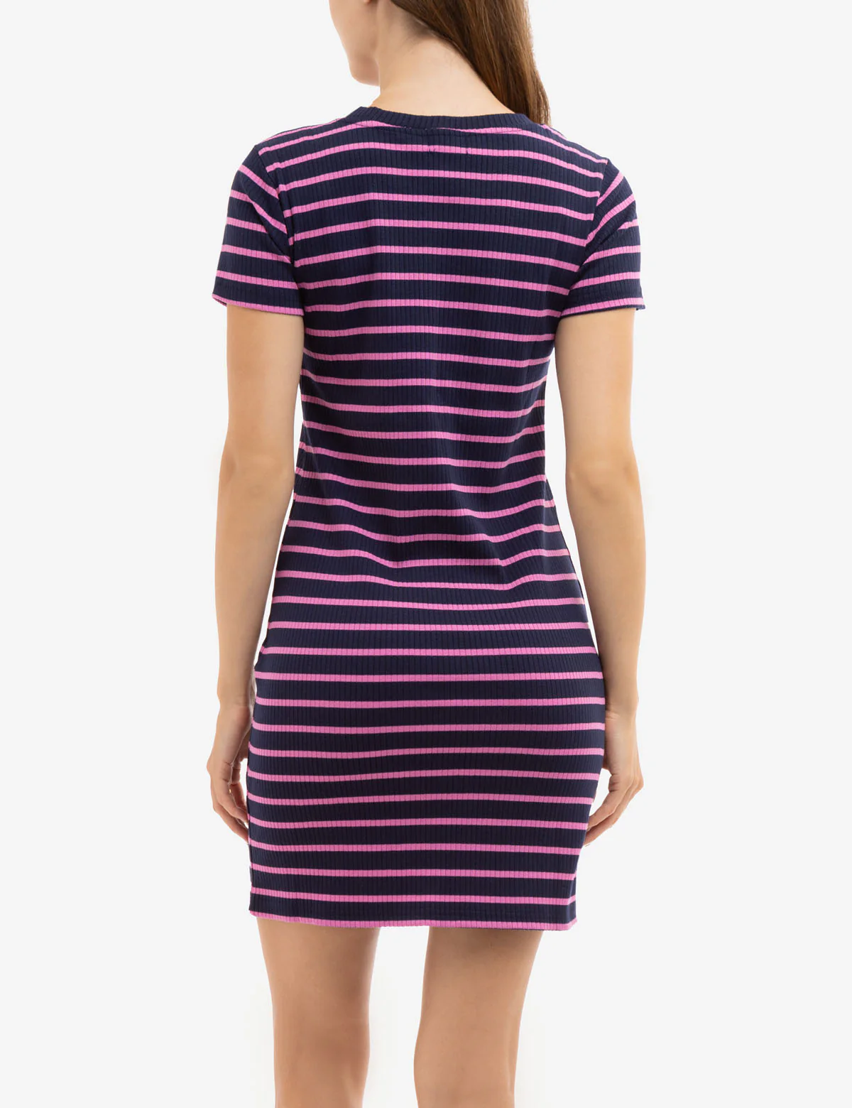 HORIZONTAL STRIPE SHORT SLEEVE DRESS - Image 8