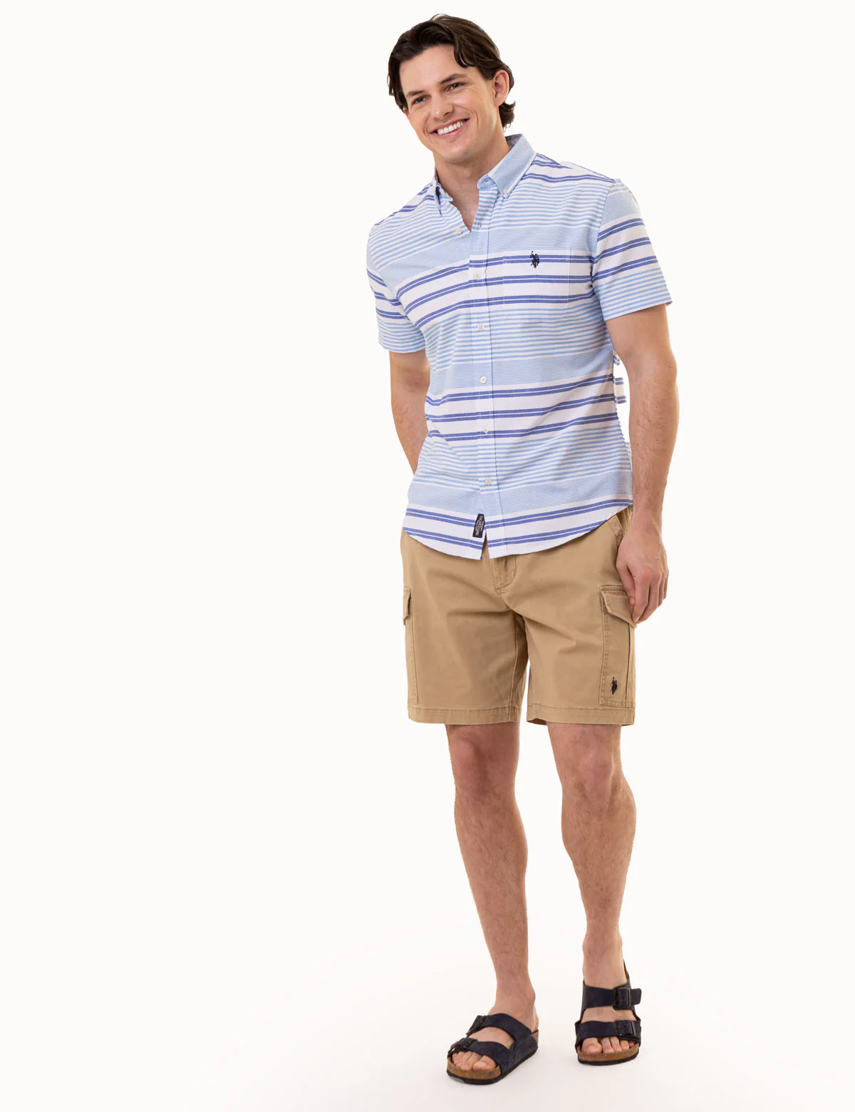 HORIZONTAL STRIPE SHORT SLEEVE OXFORD SHIRT - Image 2
