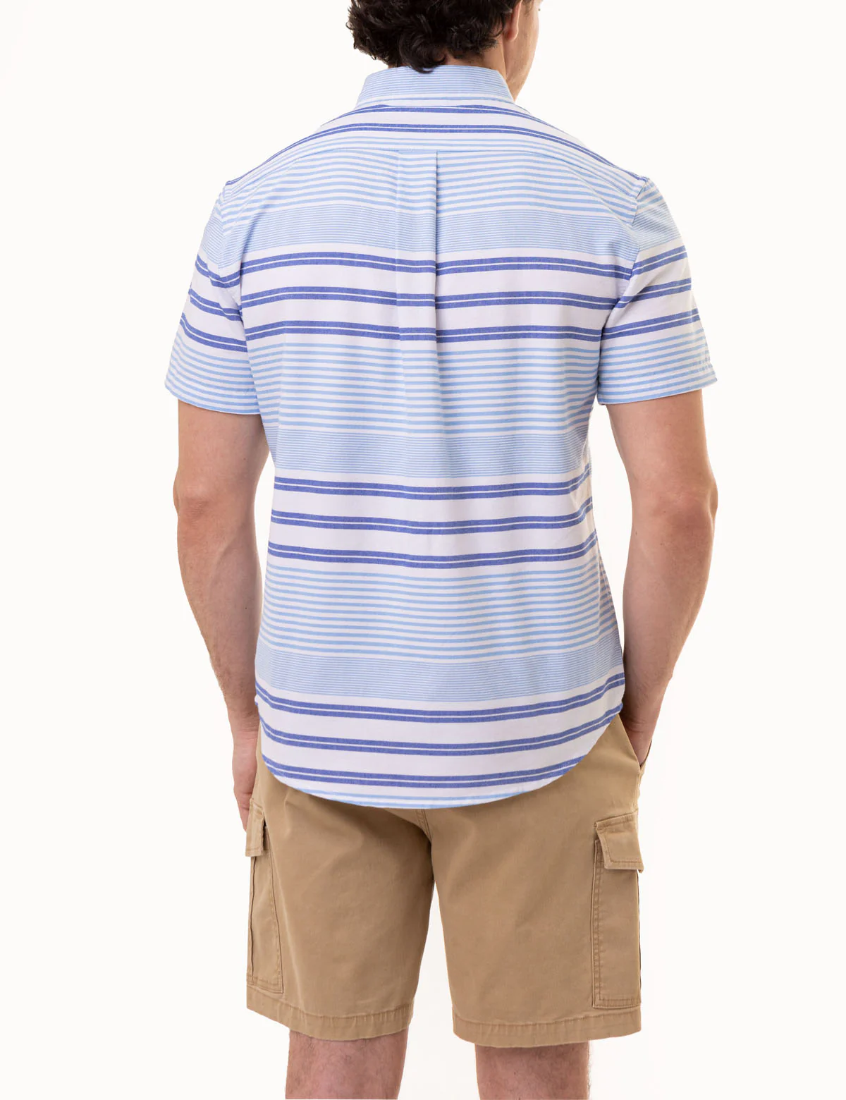HORIZONTAL STRIPE SHORT SLEEVE OXFORD SHIRT - Image 4