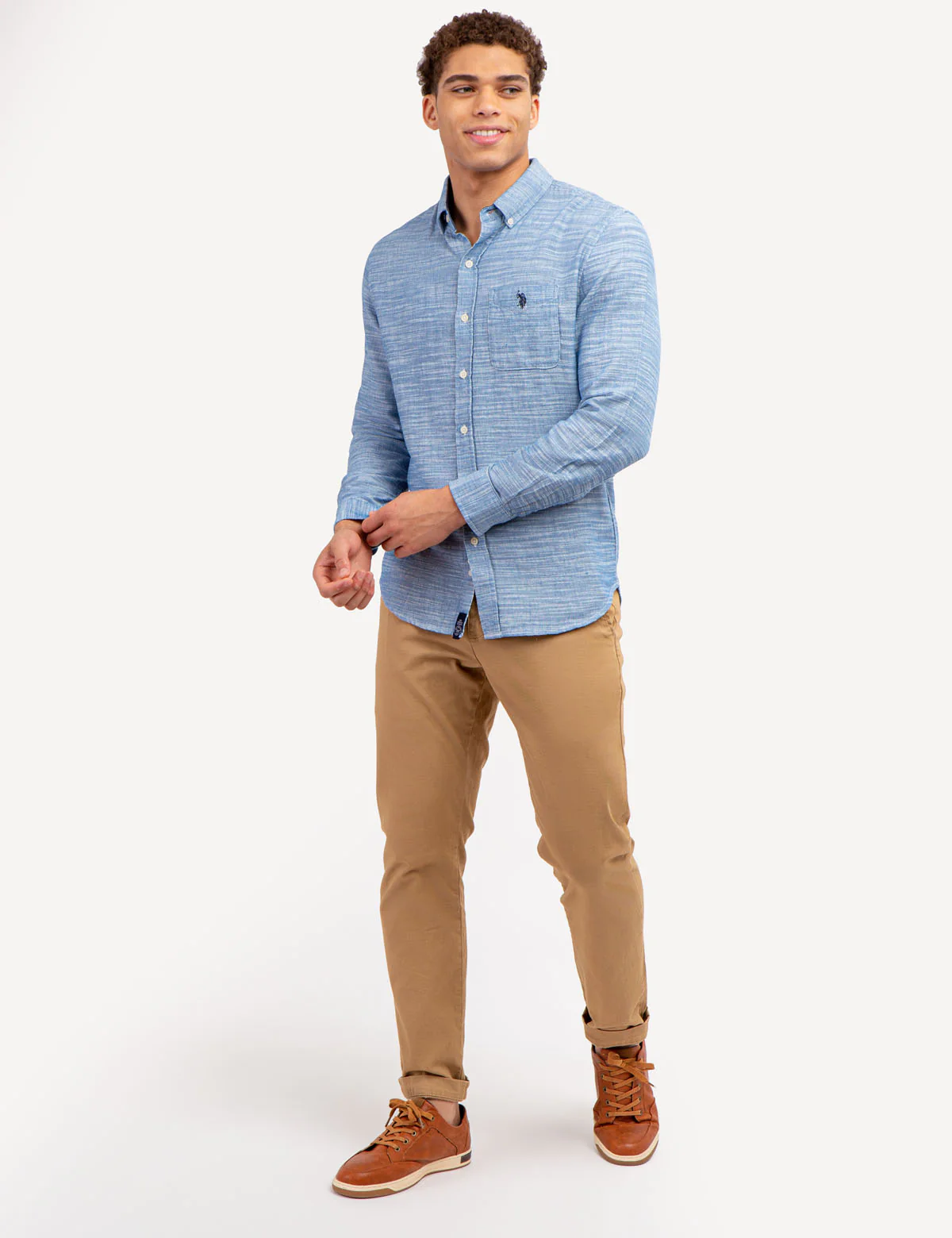 HORIZONTAL STRIPE SLUB WOVEN SHIRT - Image 2