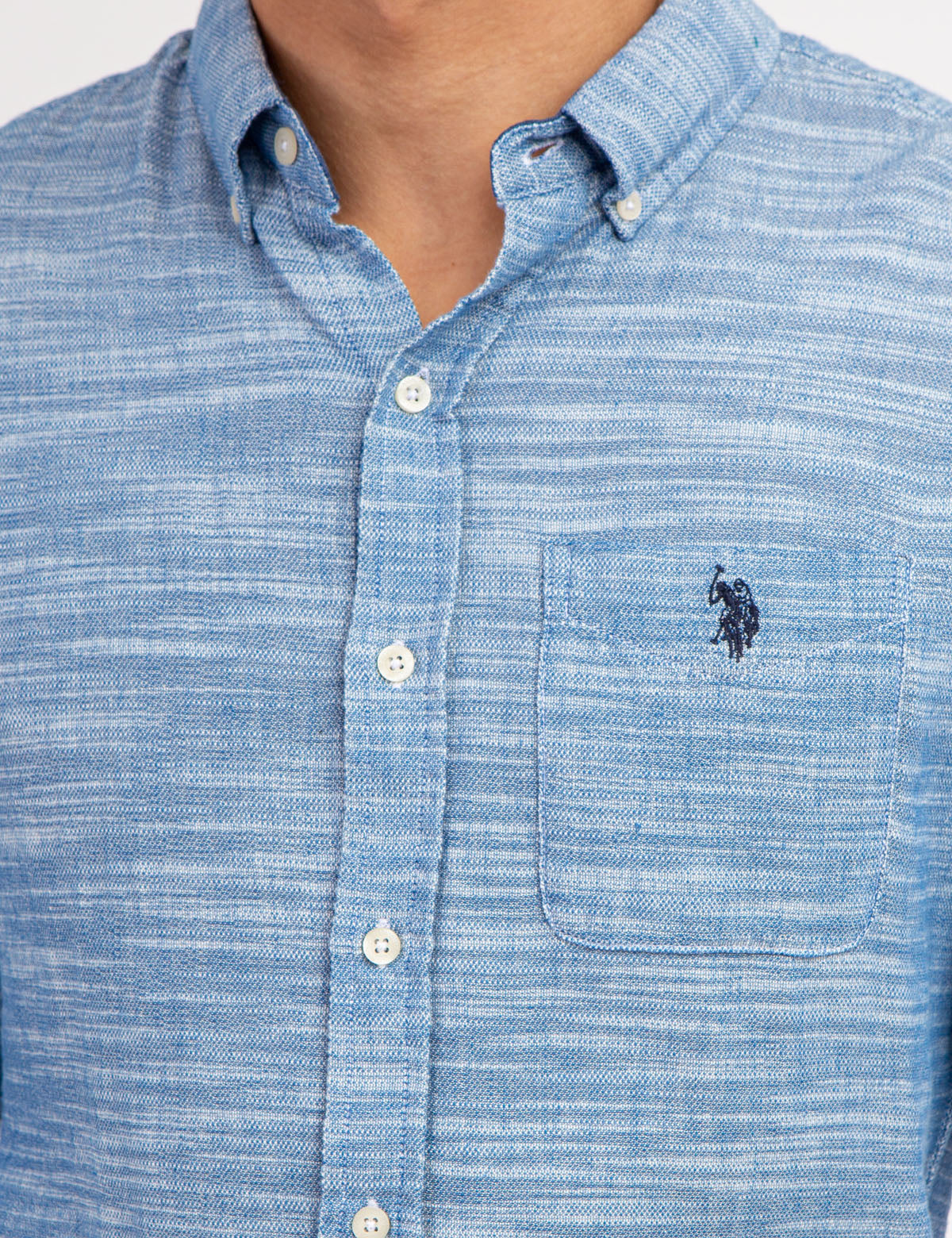 HORIZONTAL STRIPE SLUB WOVEN SHIRT - Image 3