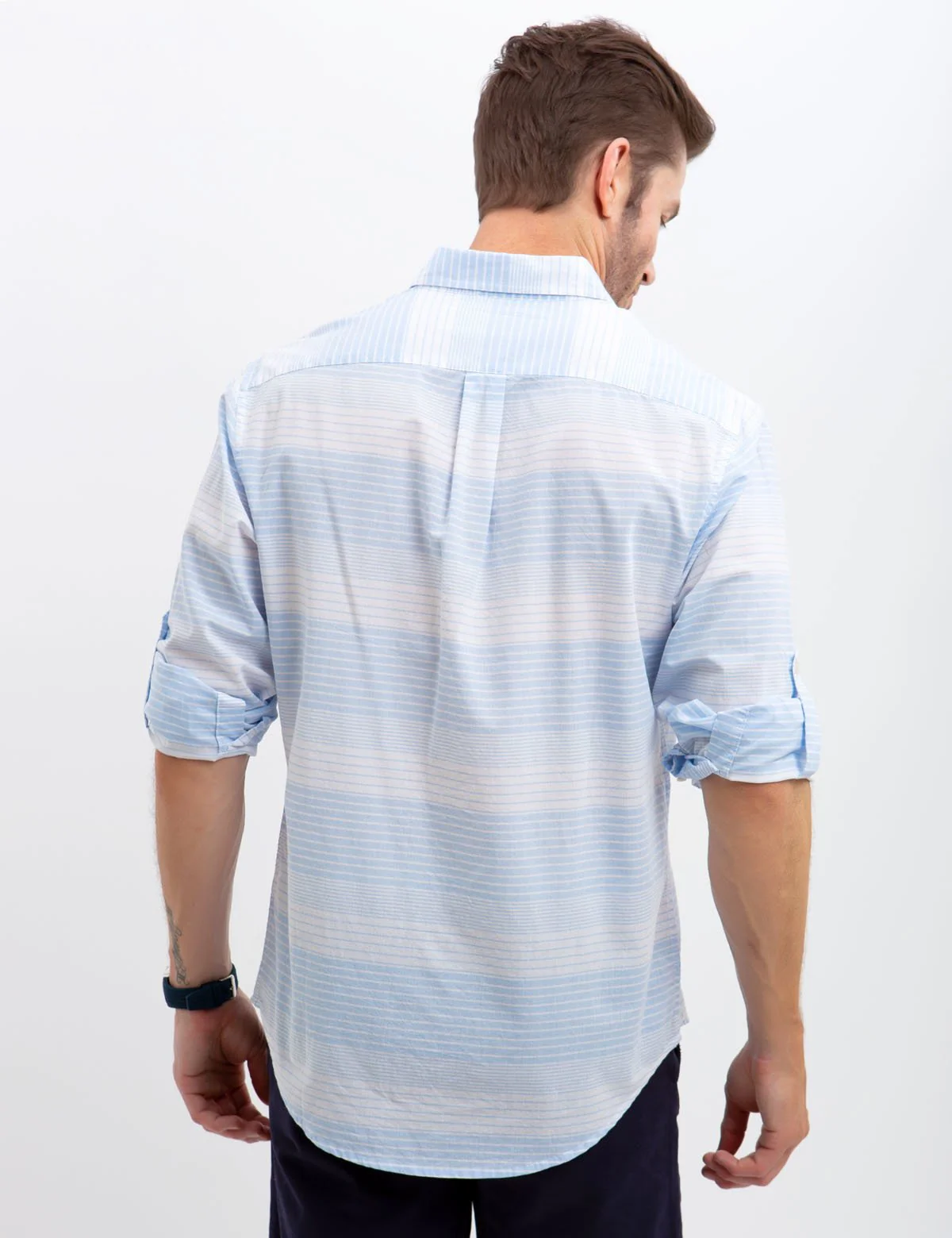 HORIZONTAL STRIPED POPLIN SHIRT - Image 8