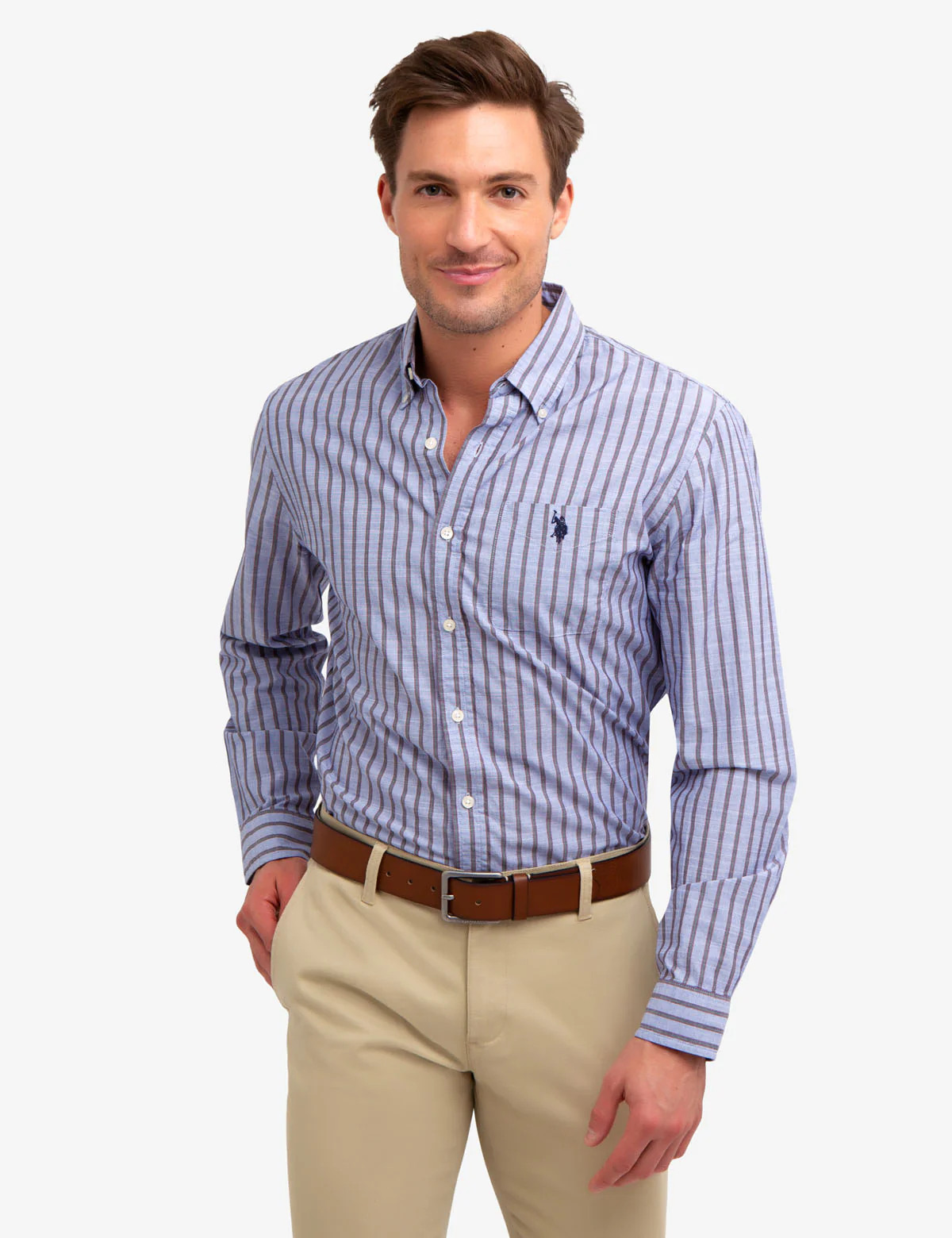 Vertical Dobby Striped Shirt