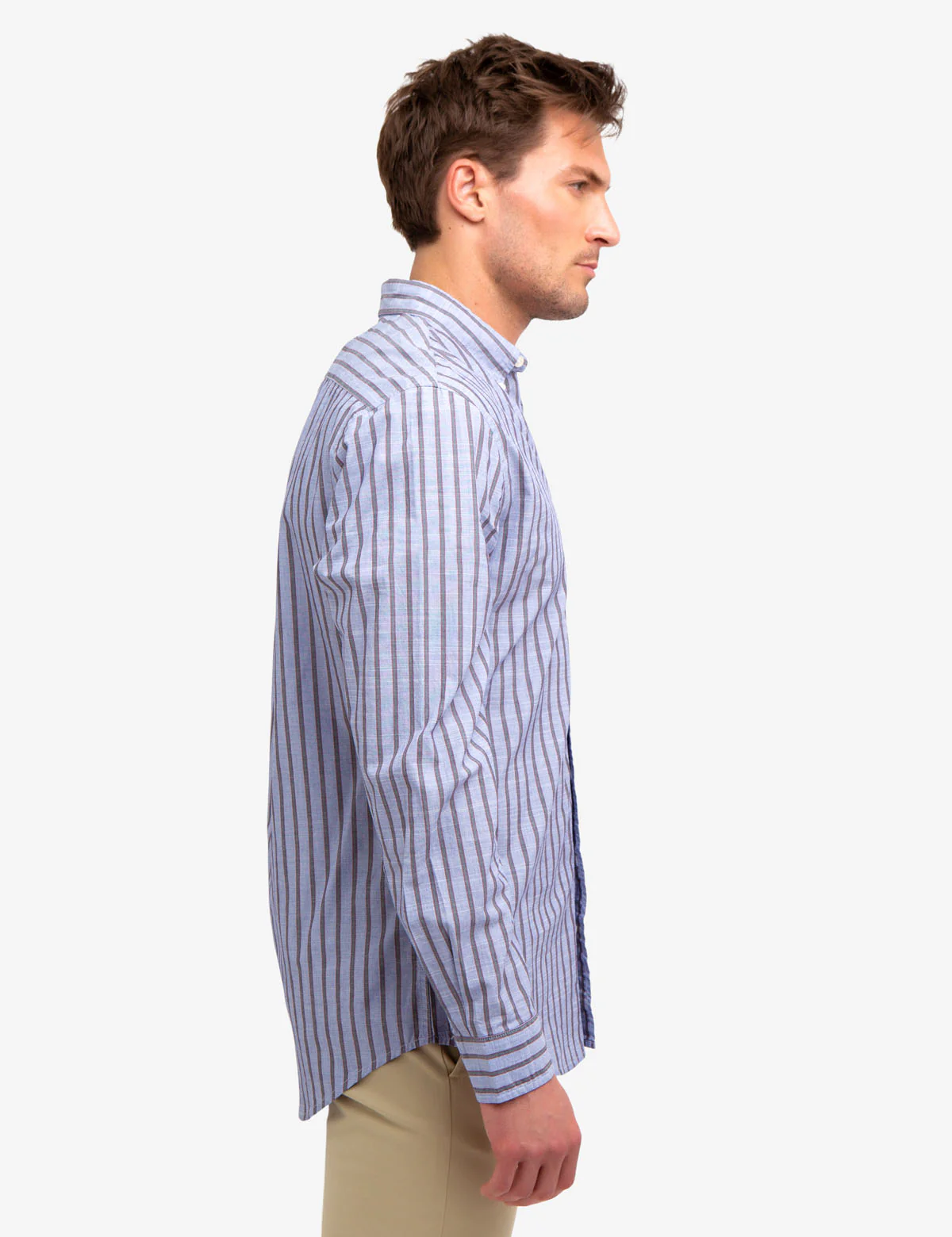 Vertical Dobby Striped Shirt - Image 3