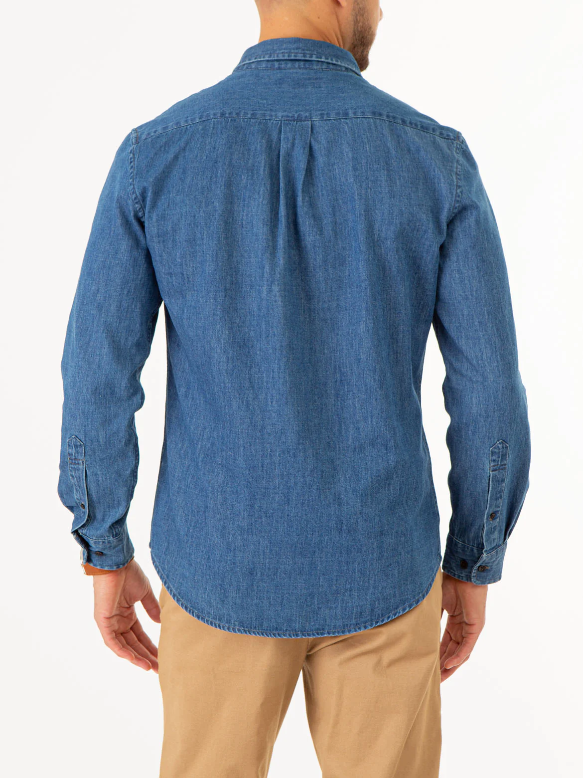 INDIGO LONG SLEEVE DENIM SHIRT - Image 4