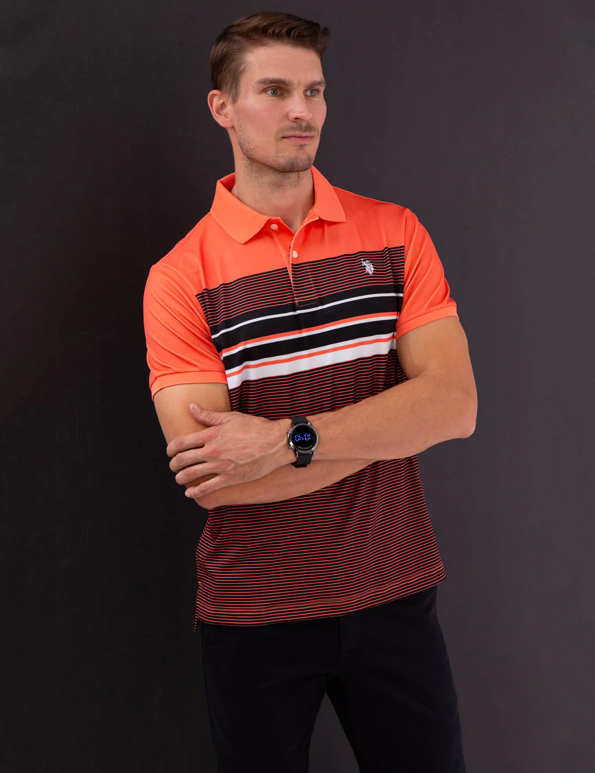INTERLOCK ENGINEERED PRINT POLO SHIRT