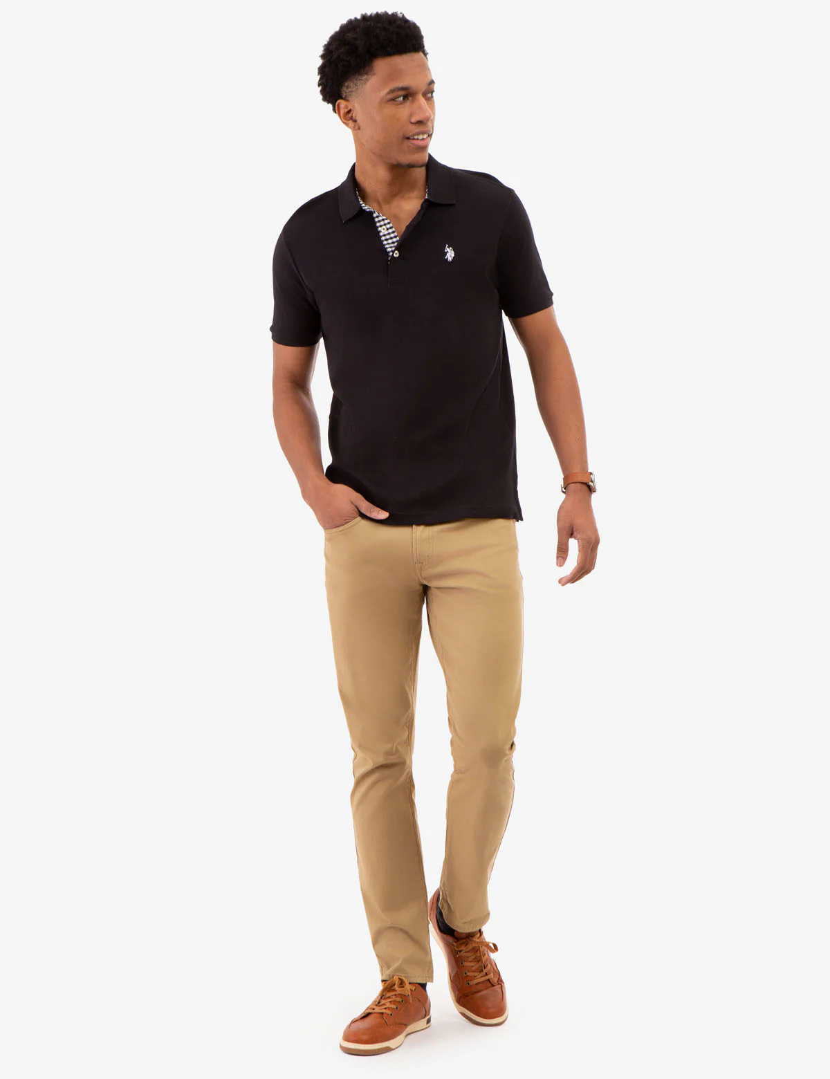 INTERLOCK GINGHAM TRIM POLO SHIRT - Image 3