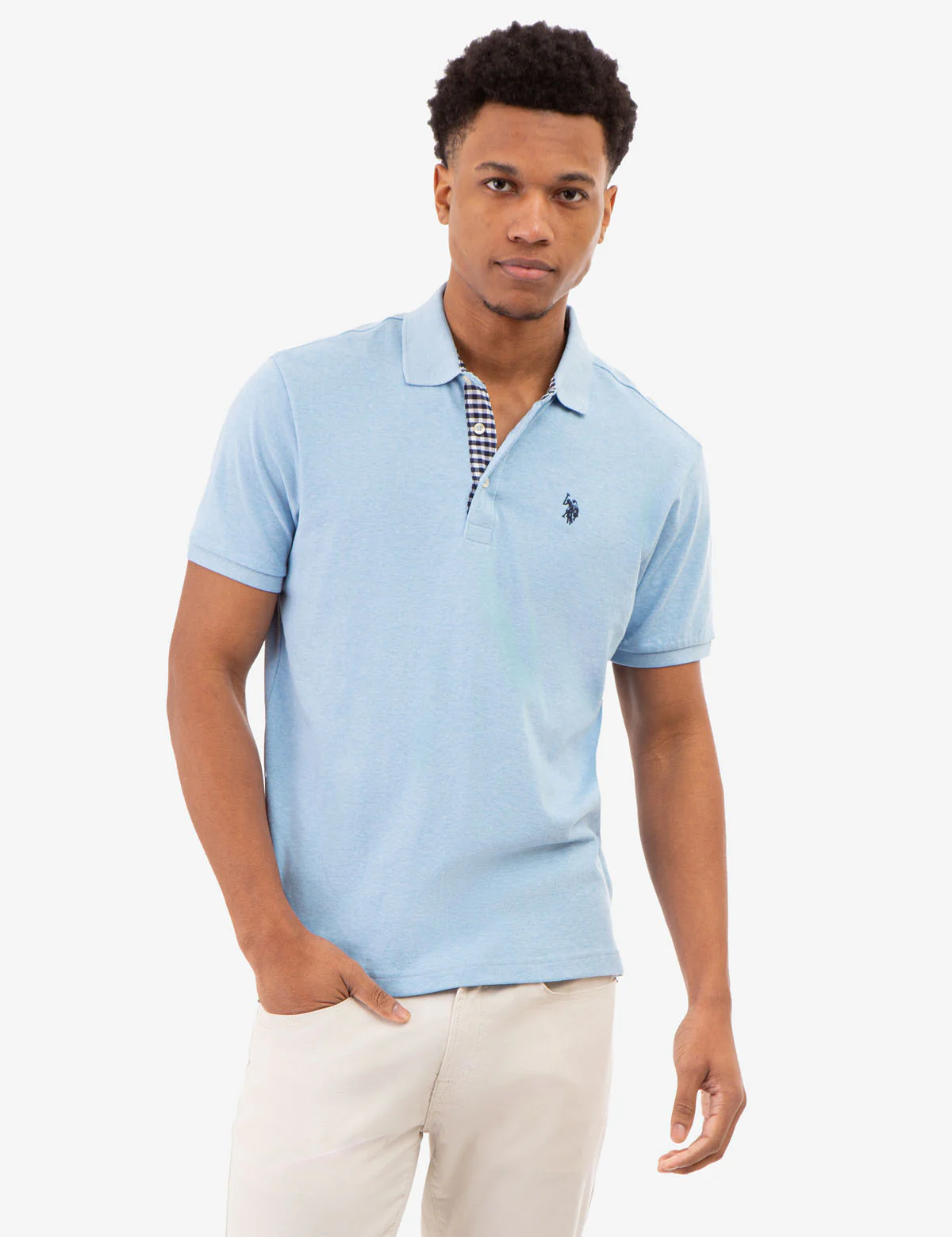 INTERLOCK GINGHAM TRIM POLO SHIRT - Image 9