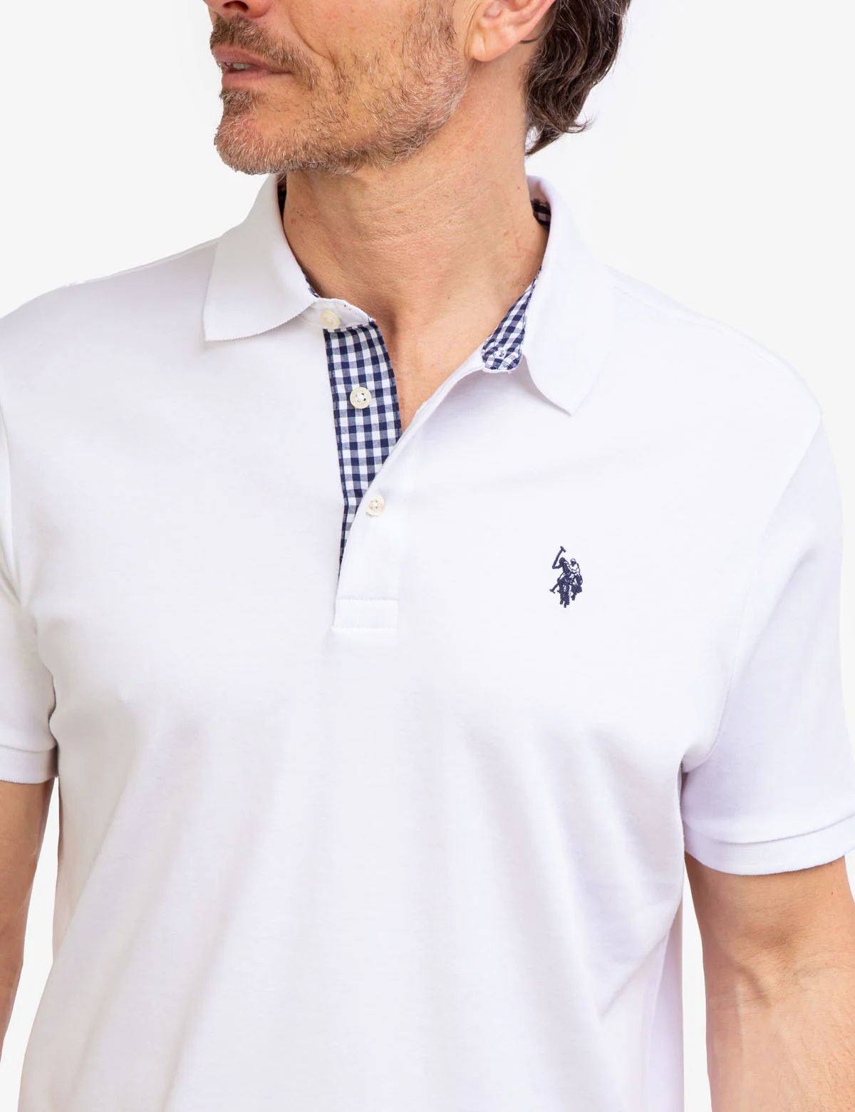 INTERLOCK GINGHAM TRIM POLO SHIRT - Image 2