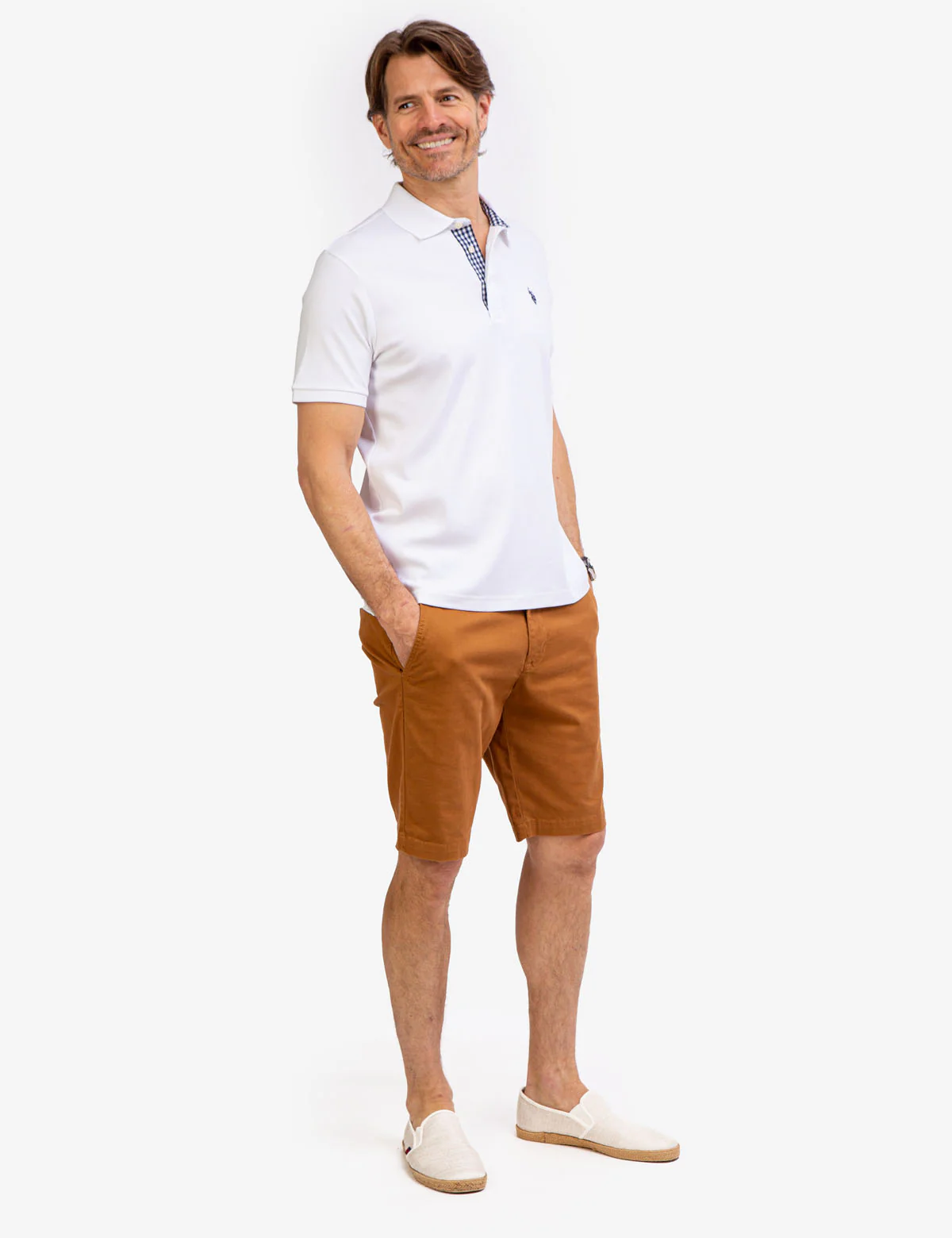 INTERLOCK GINGHAM TRIM POLO SHIRT - Image 3