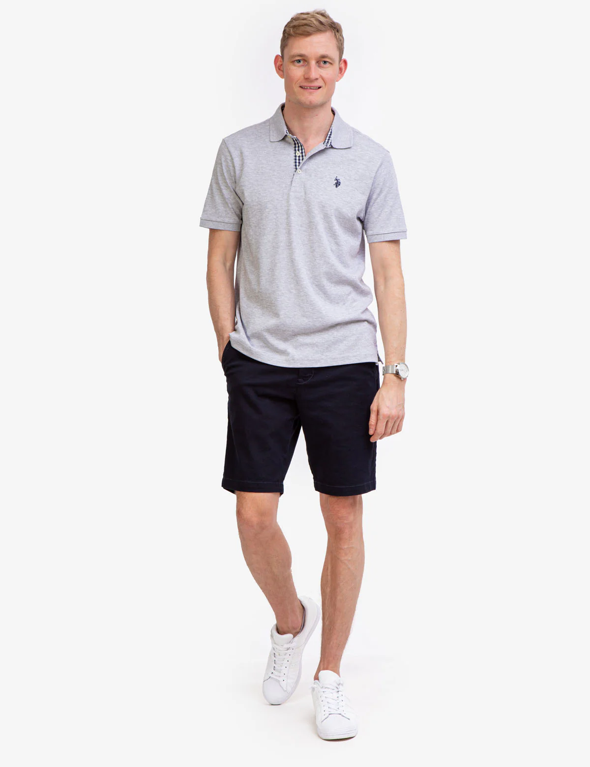 INTERLOCK GINGHAM TRIM POLO SHIRT - Image 9