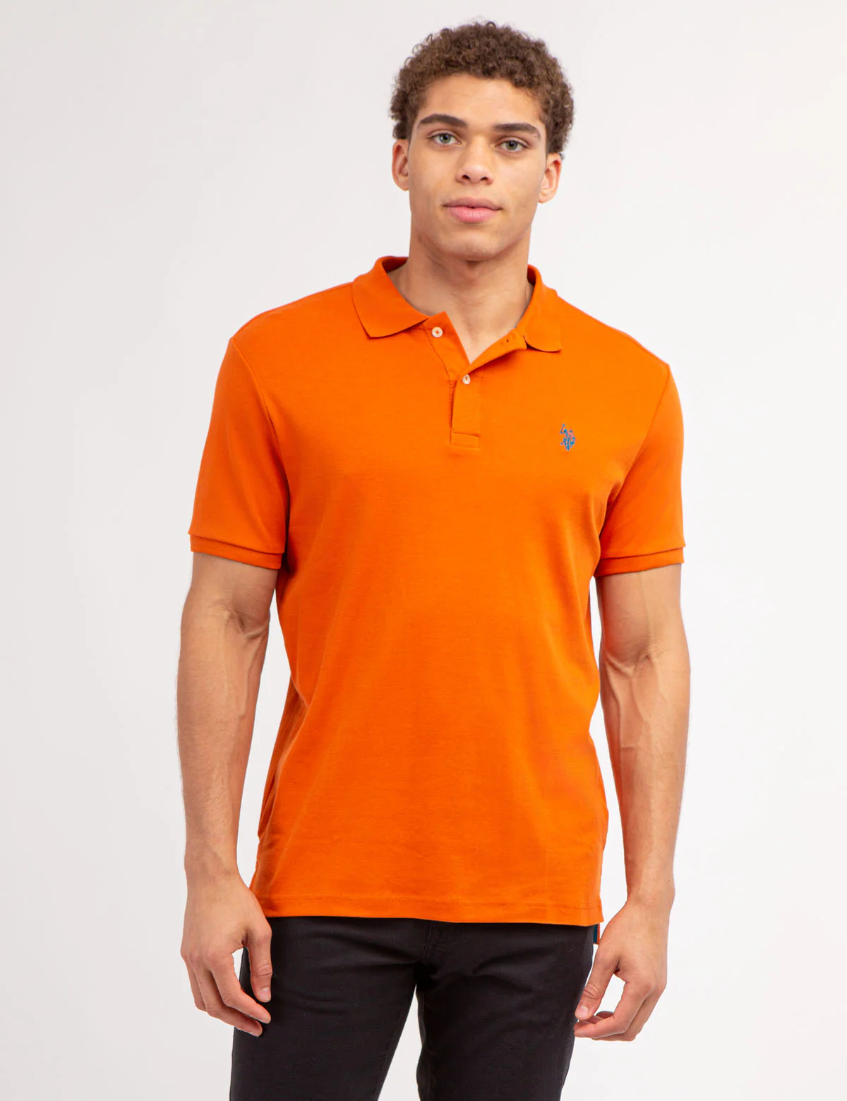 SOLID INTERLOCK POLO SHIRT