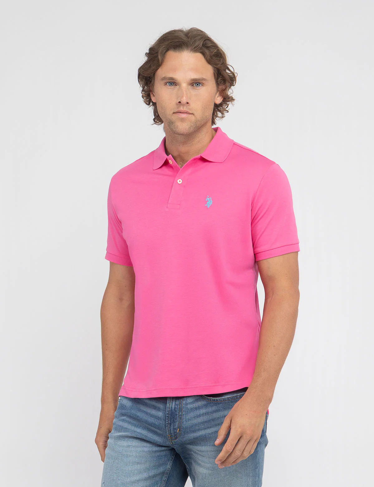 SOLID INTERLOCK POLO SHIRT