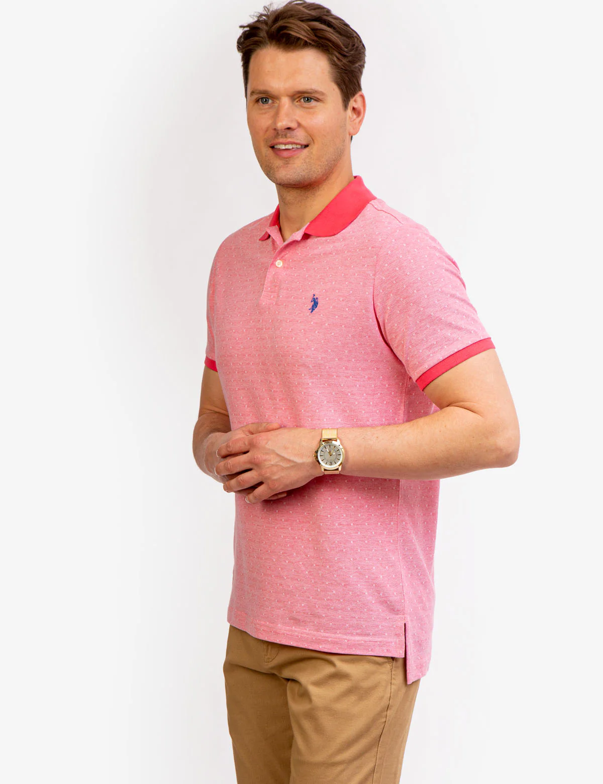 JACQUARD BIRDSEYE PIQUE POLO SHIRT - Image 14